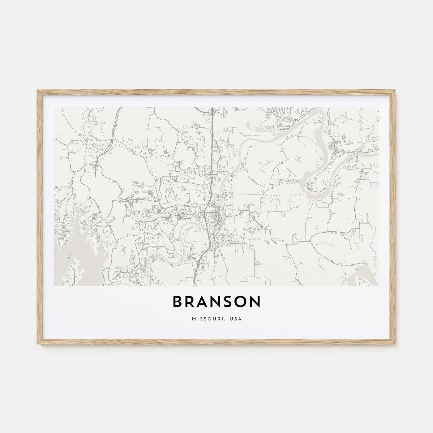 Branson Map Landscape Poster