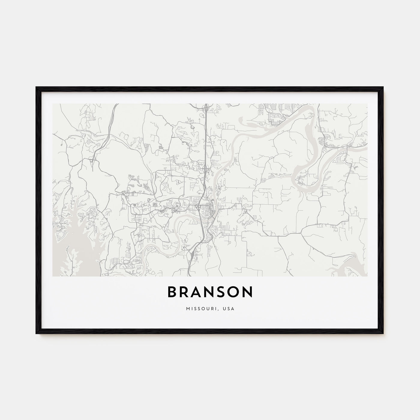 Branson Map Landscape Poster