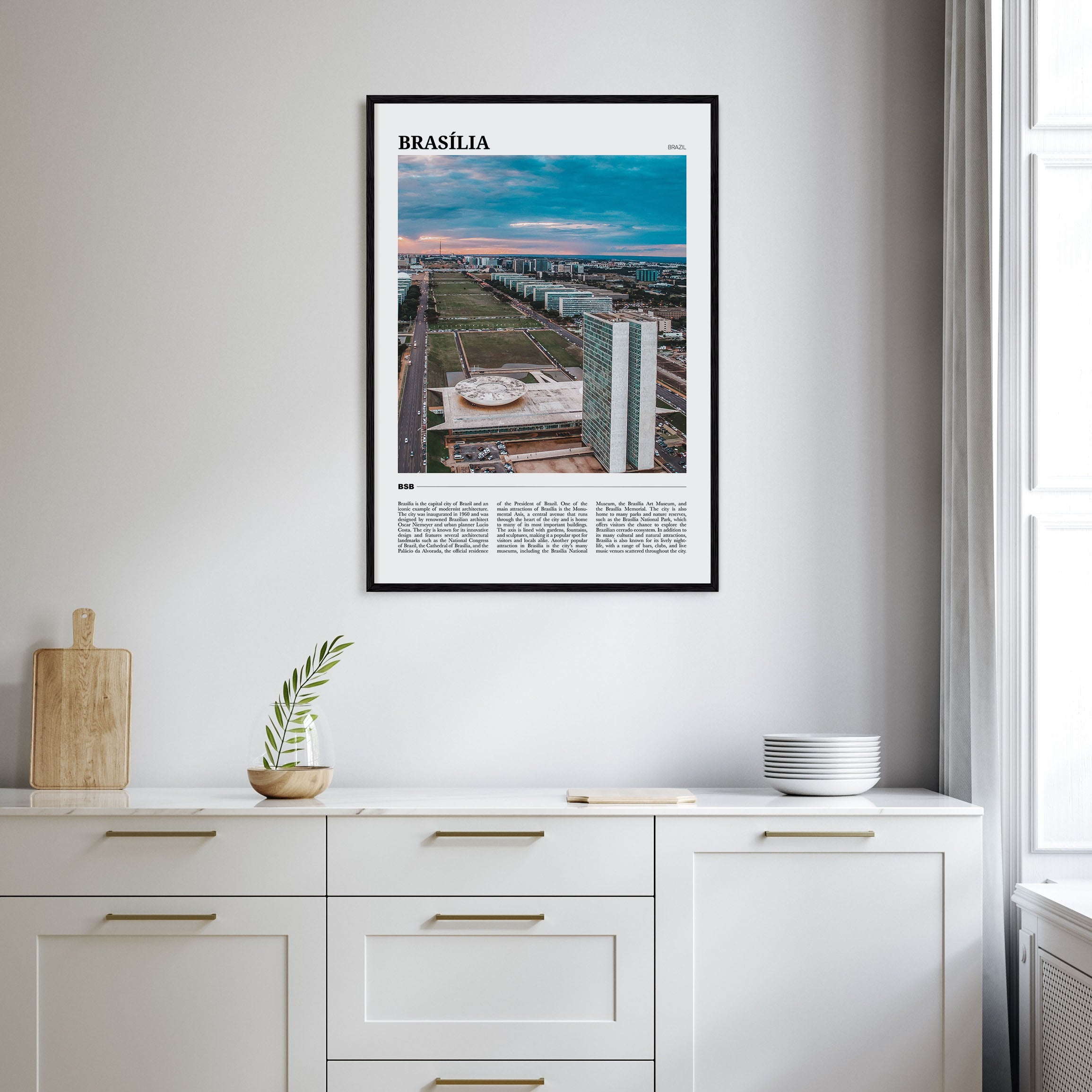 Brasília Travel Color Poster