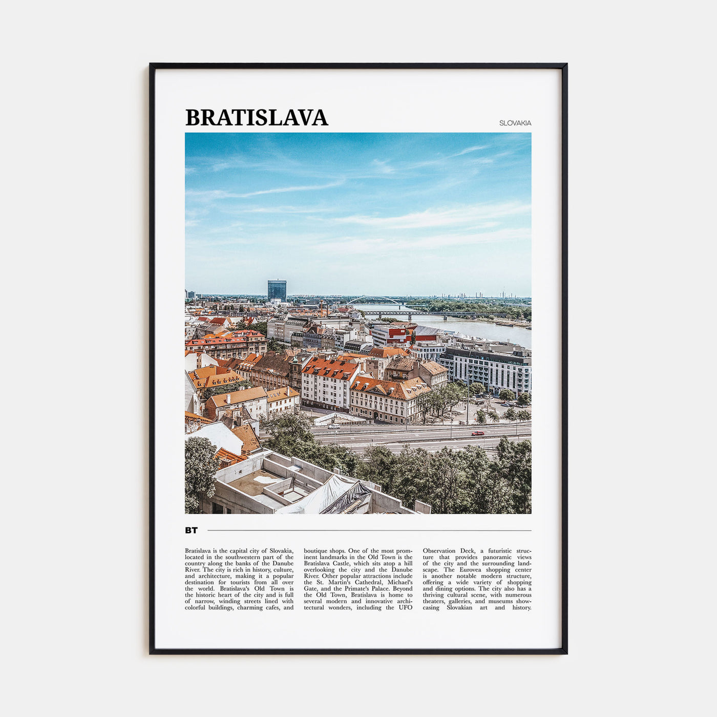 Bratislava Travel Color Poster