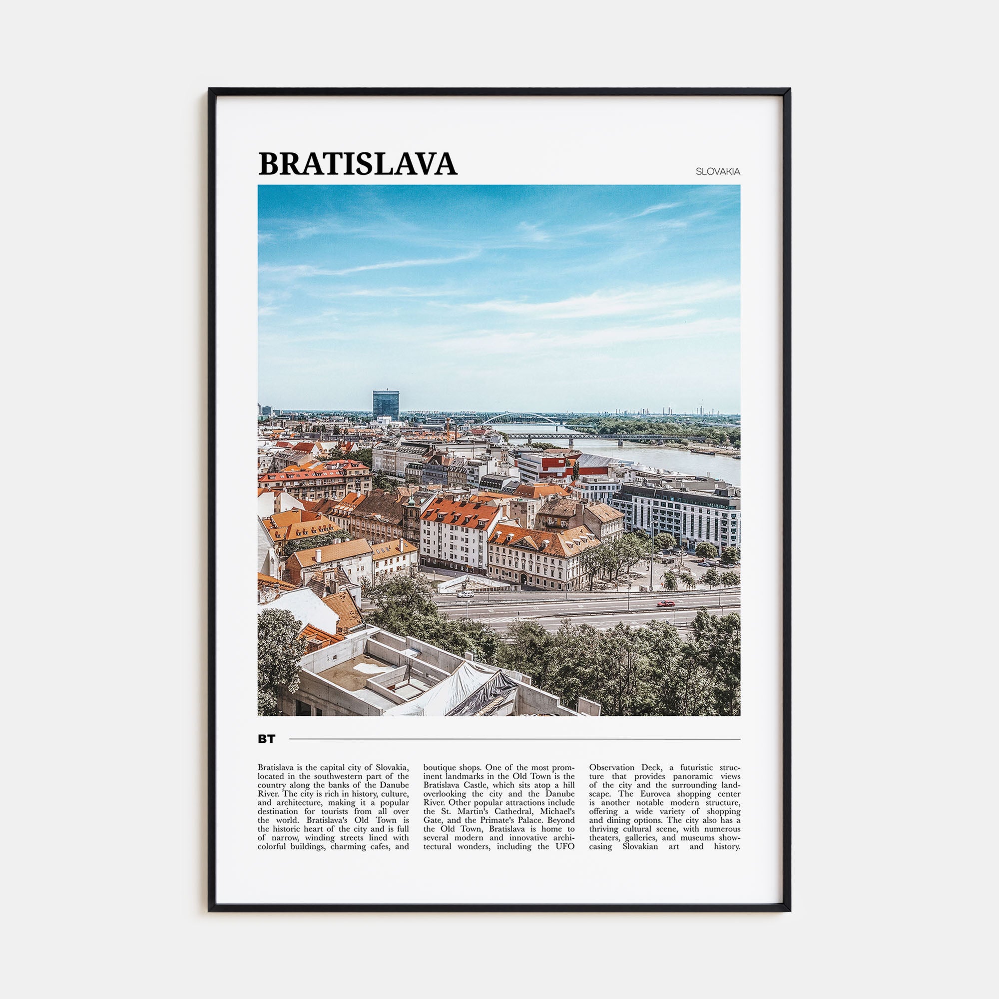 Bratislava Travel Color Poster