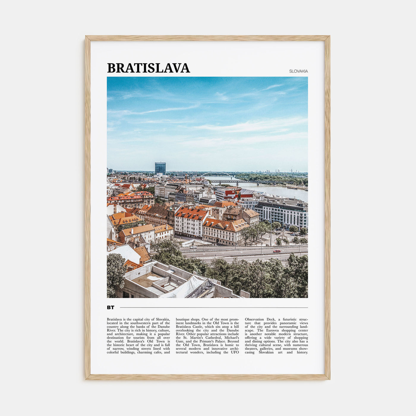 Bratislava Travel Color Poster