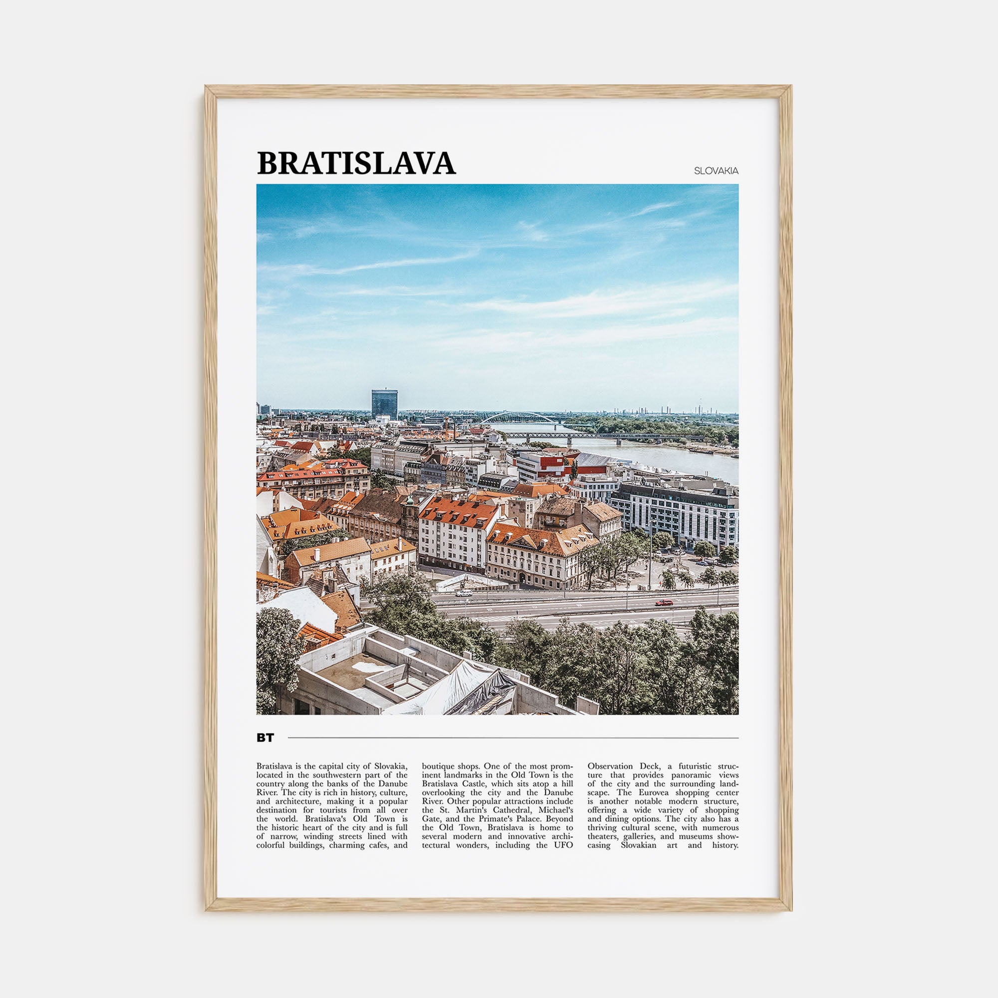 Bratislava Travel Color Poster