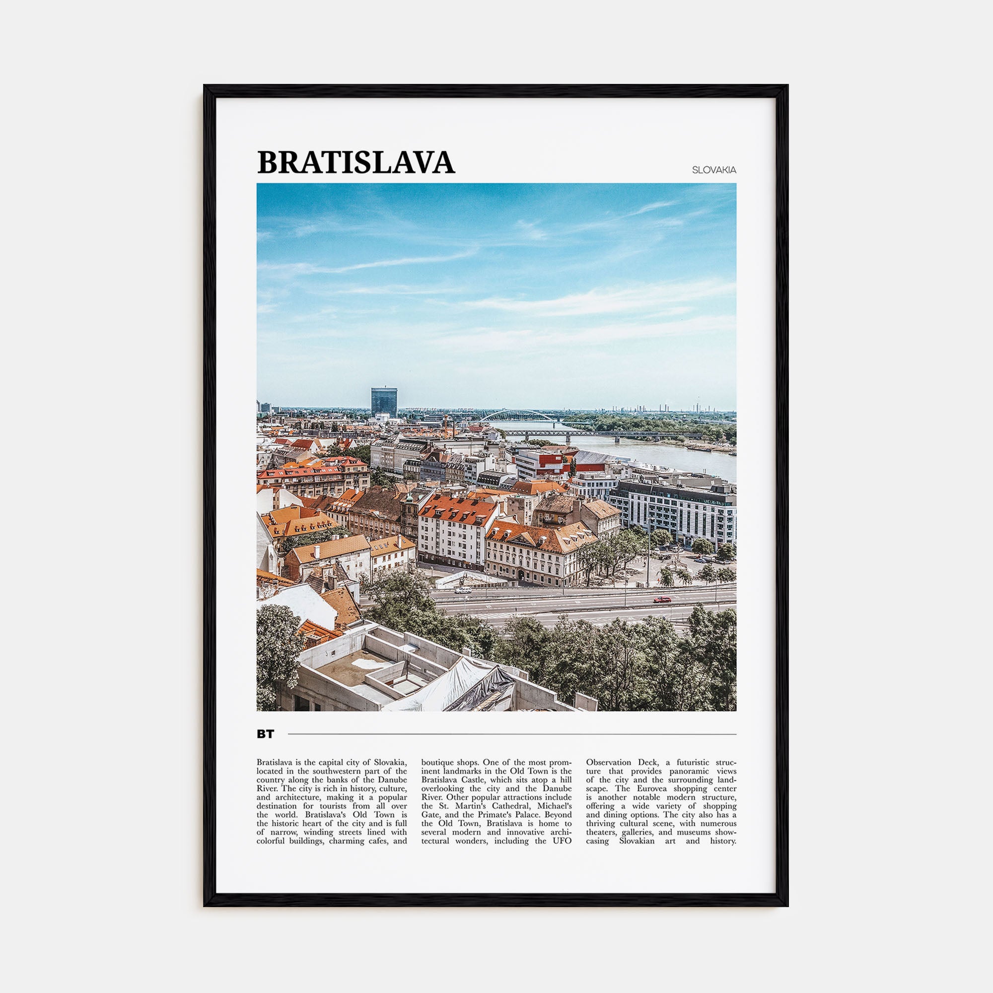 Bratislava Travel Color Poster
