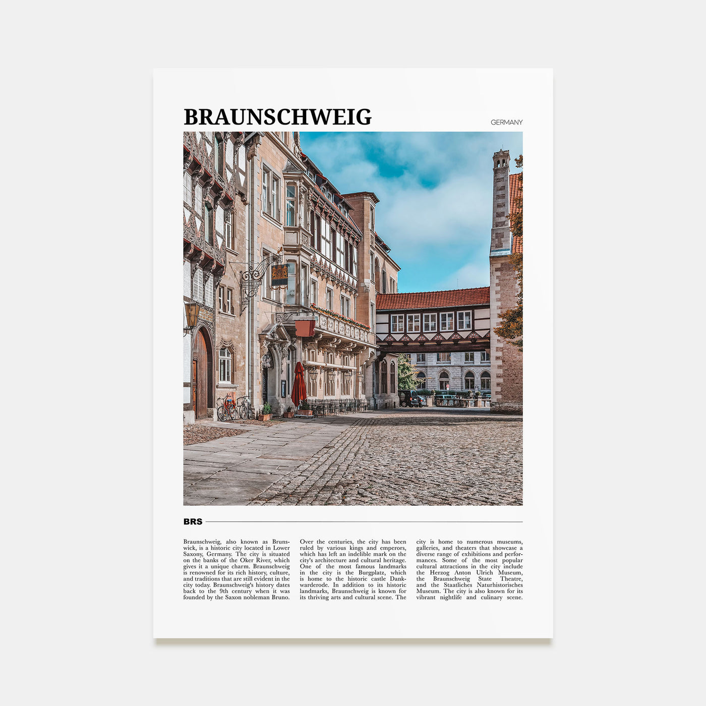 Braunschweig Travel Color Poster