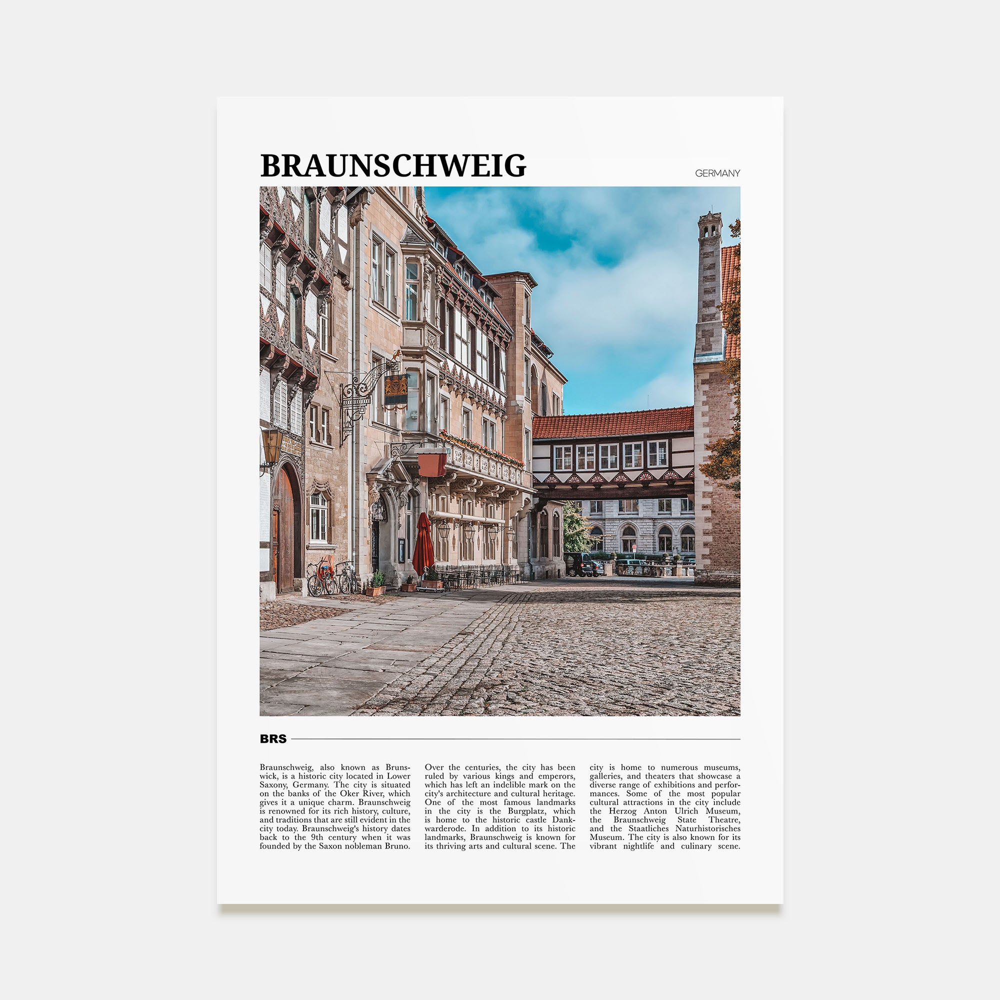 Braunschweig Travel Color Poster