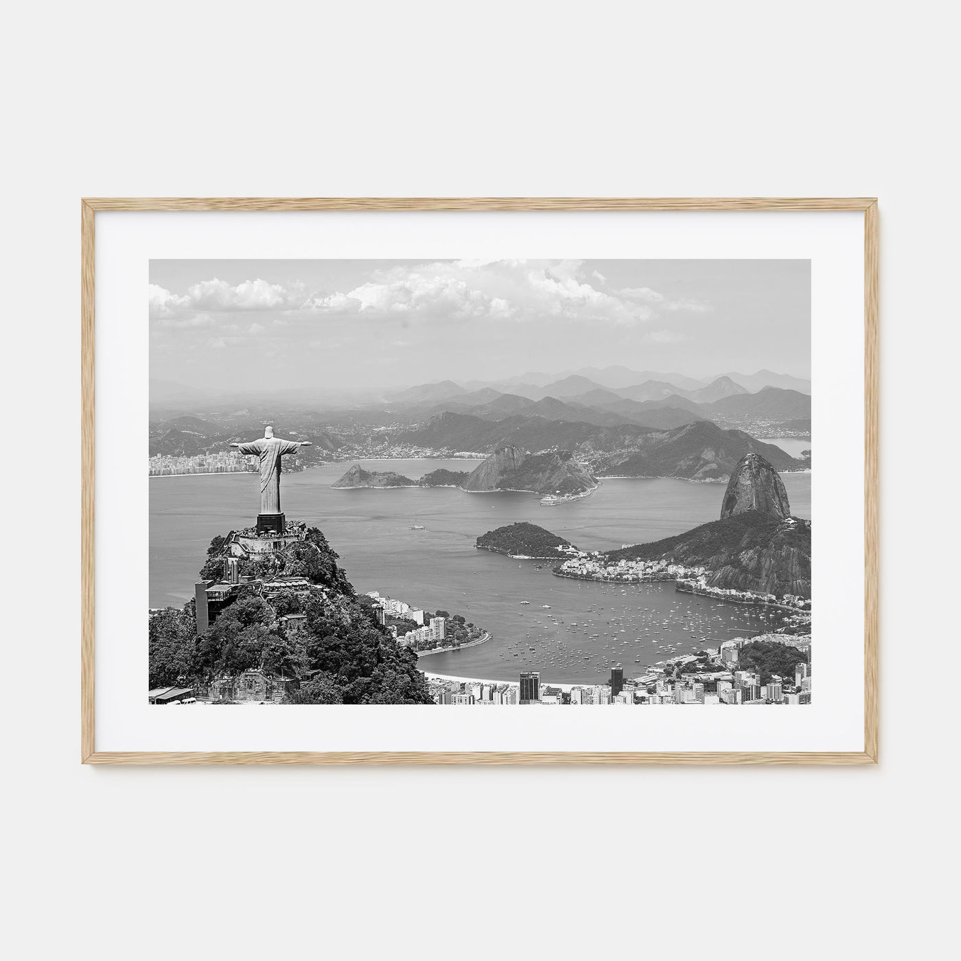 Brazil Landscape B&W Poster