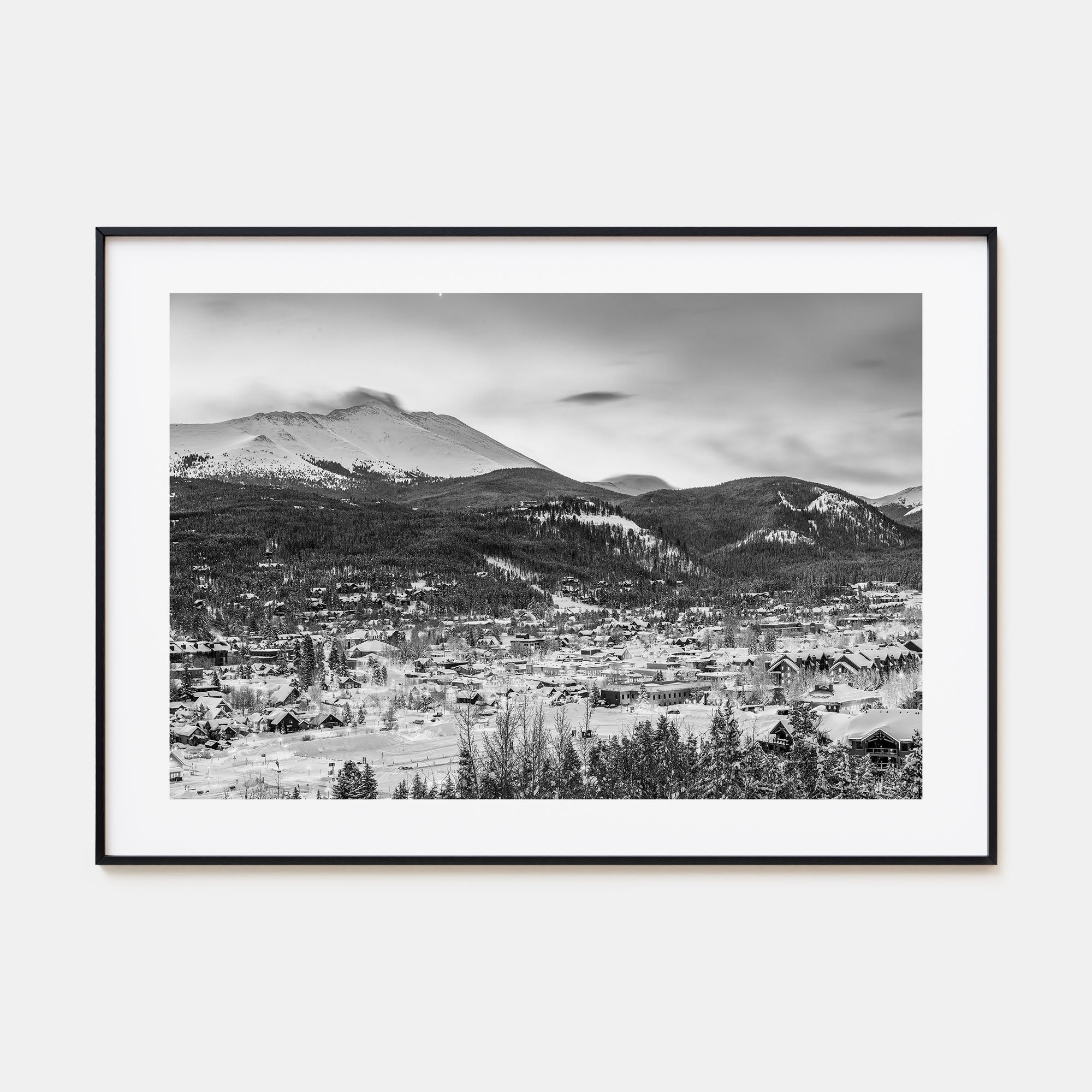 Breckenridge Landscape B&W Poster