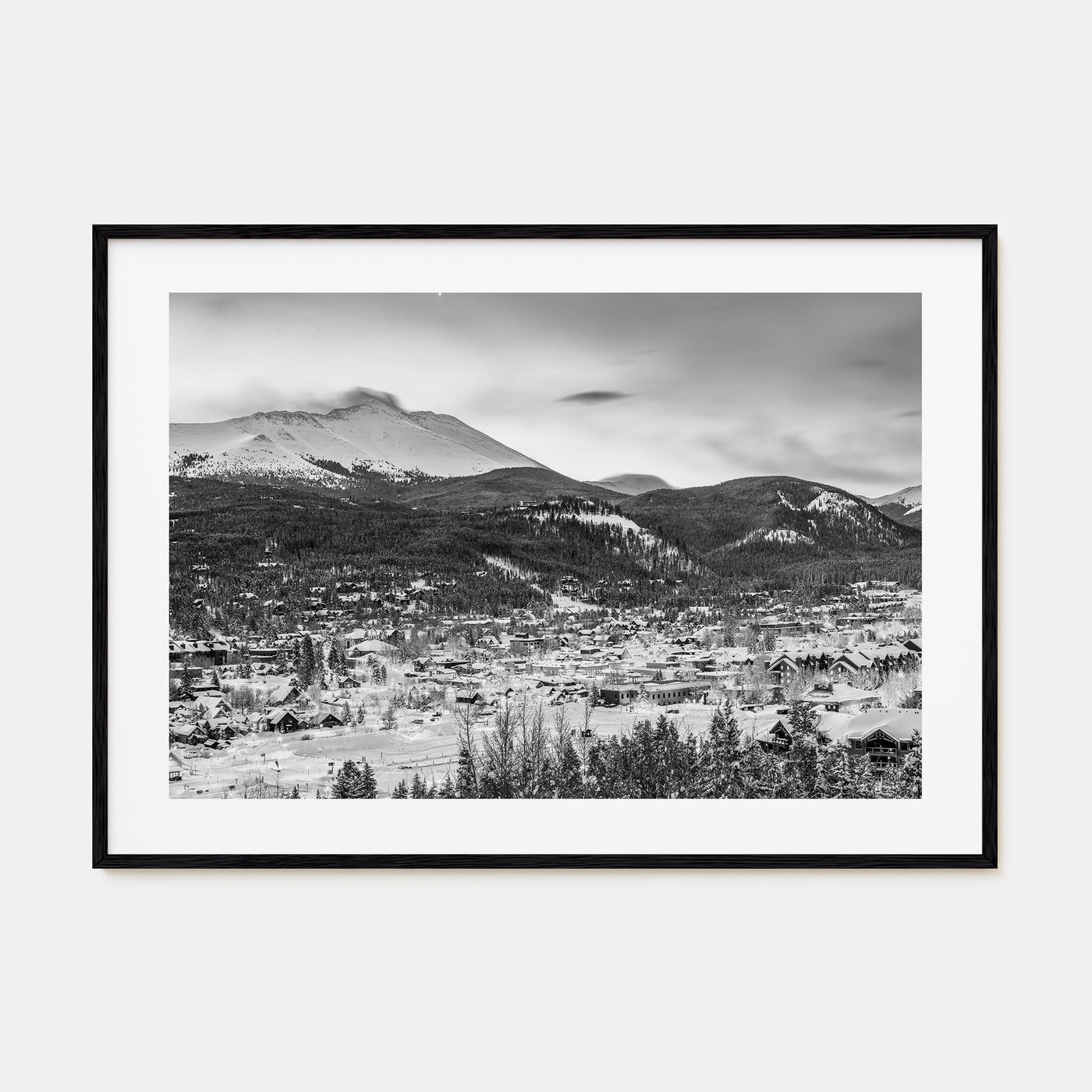 Breckenridge Landscape B&W Poster