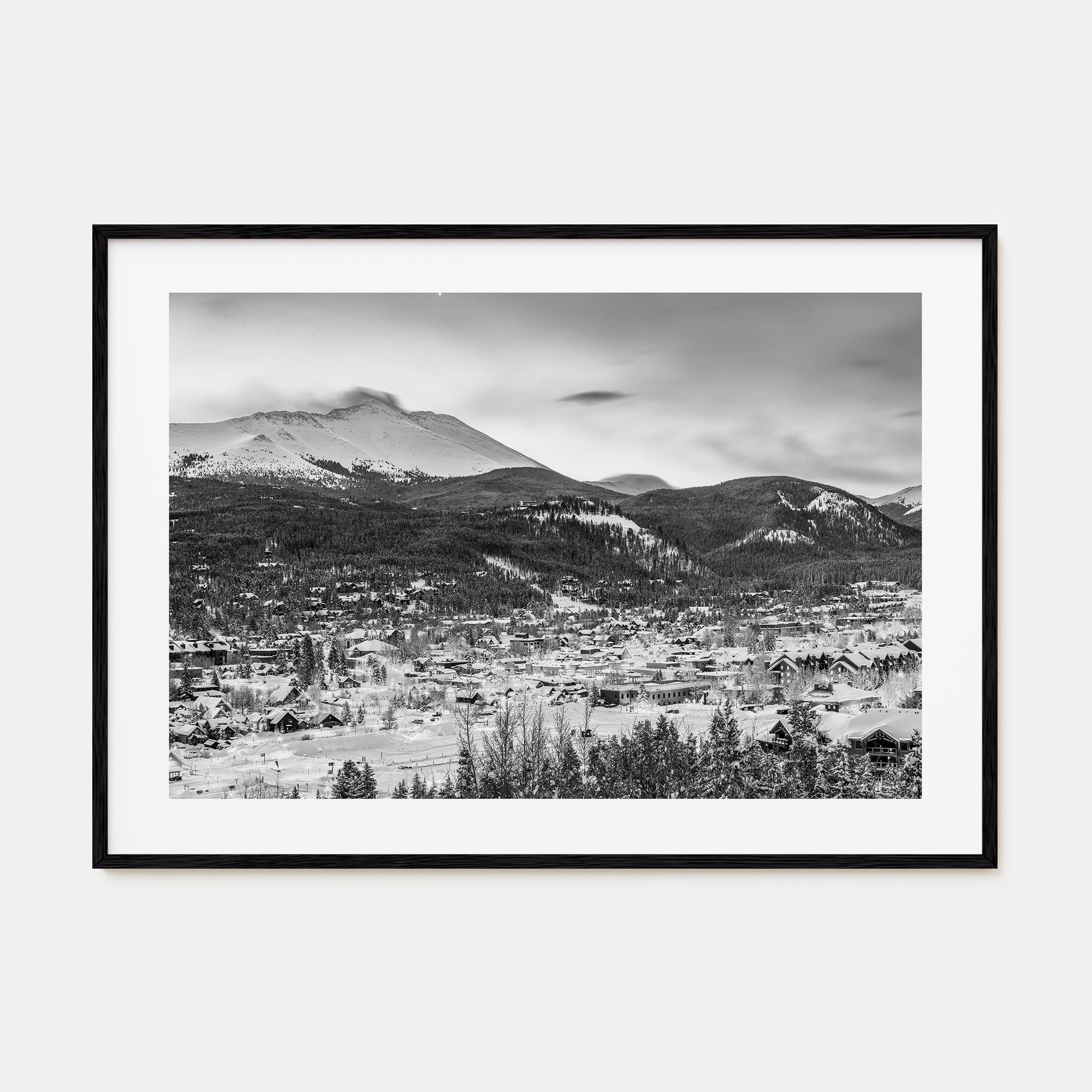 Breckenridge Landscape B&W Poster