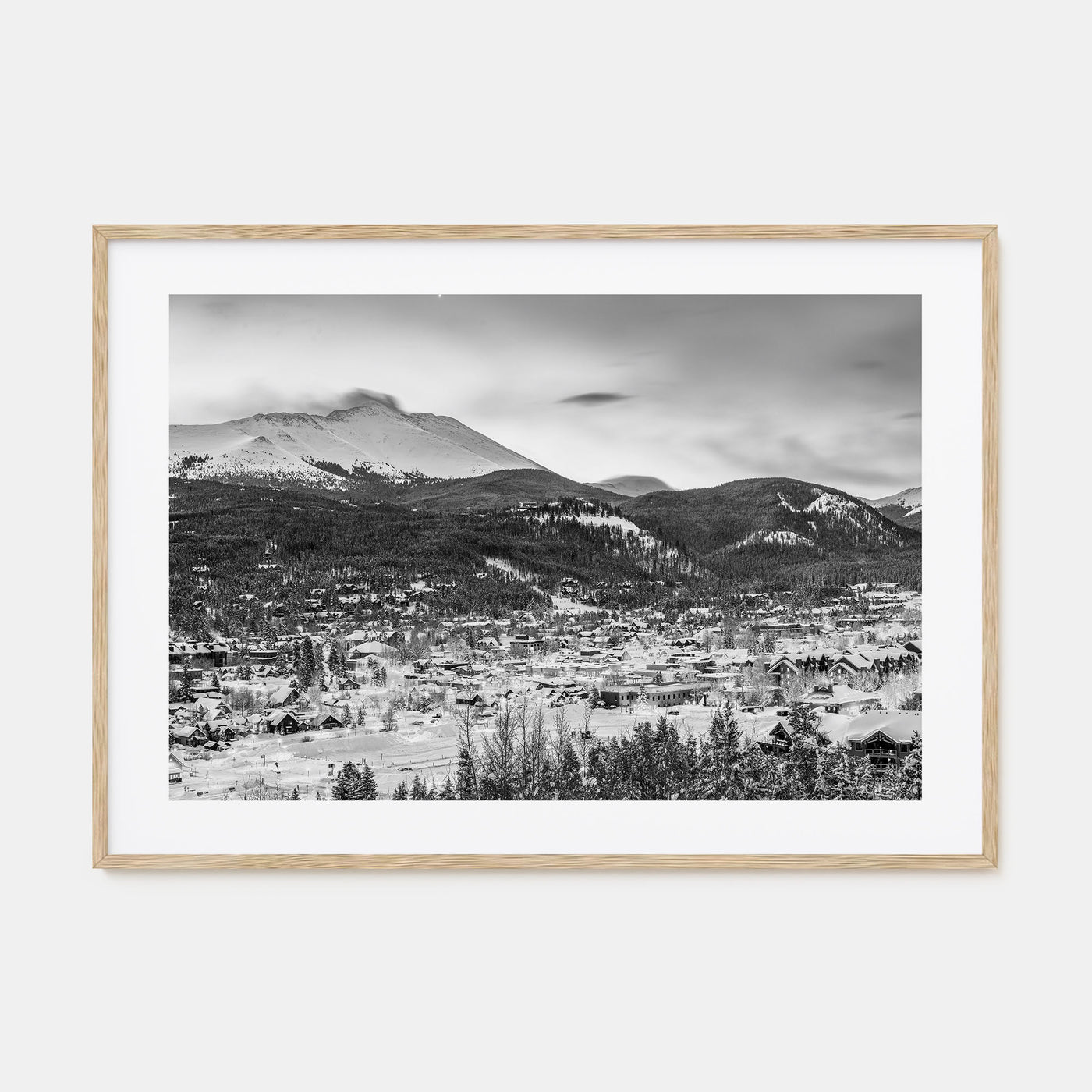 Breckenridge Landscape B&W Poster