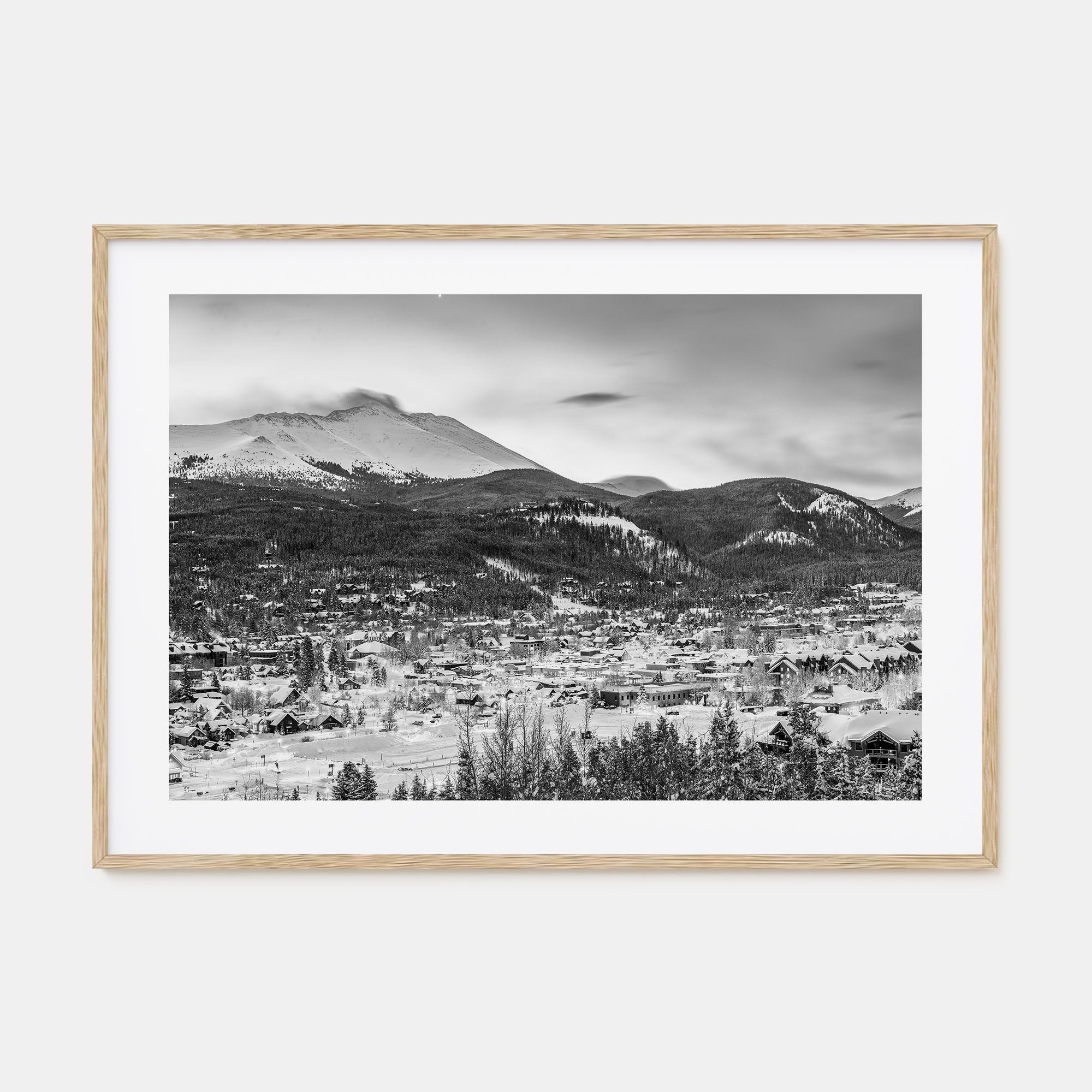Breckenridge Landscape B&W Poster