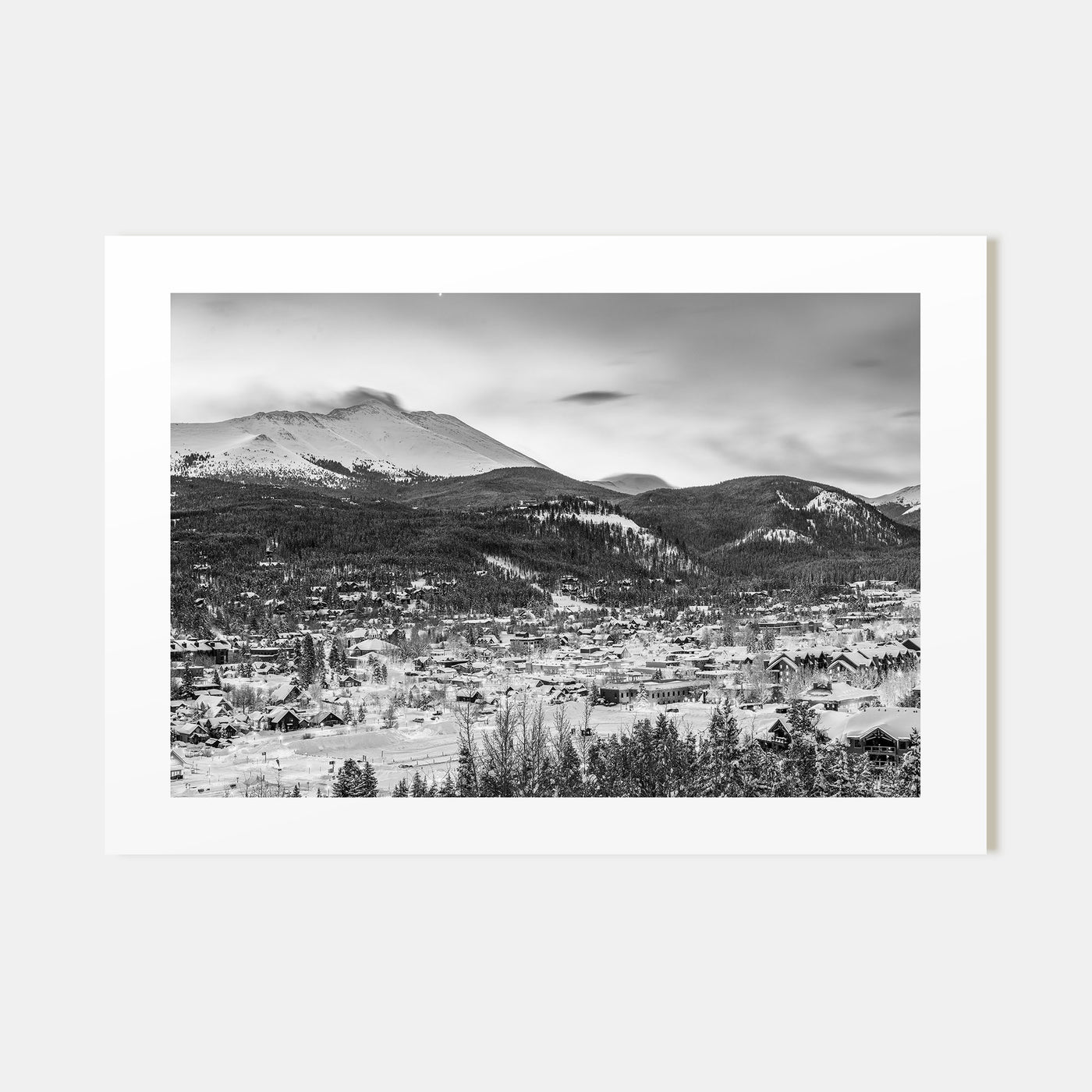 Breckenridge Landscape B&W Poster