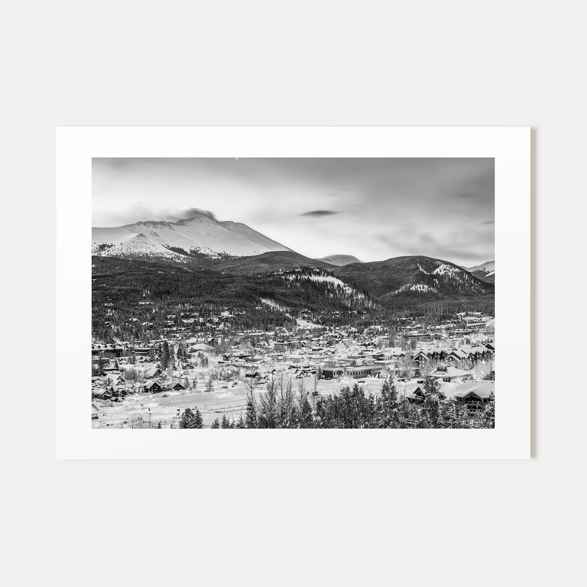Breckenridge Landscape B&W Poster