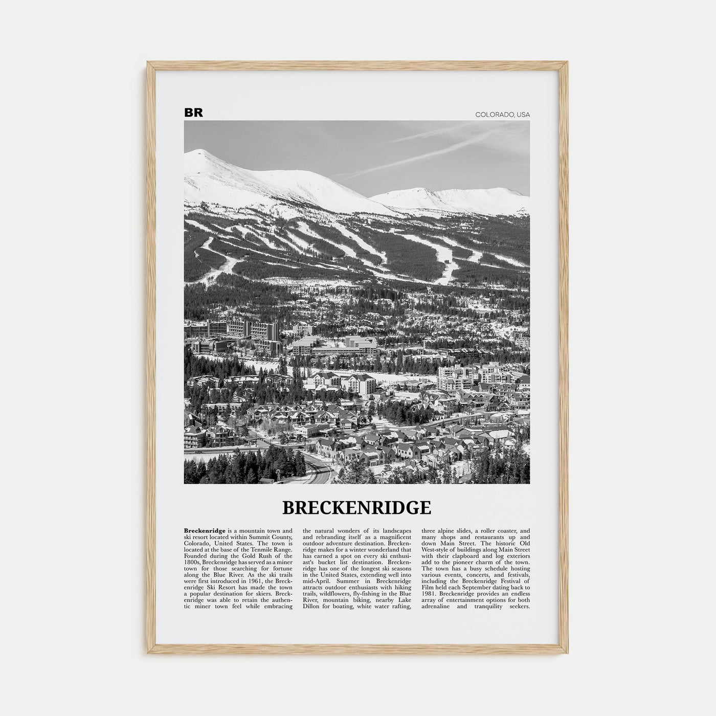Breckenridge Travel B&W Poster