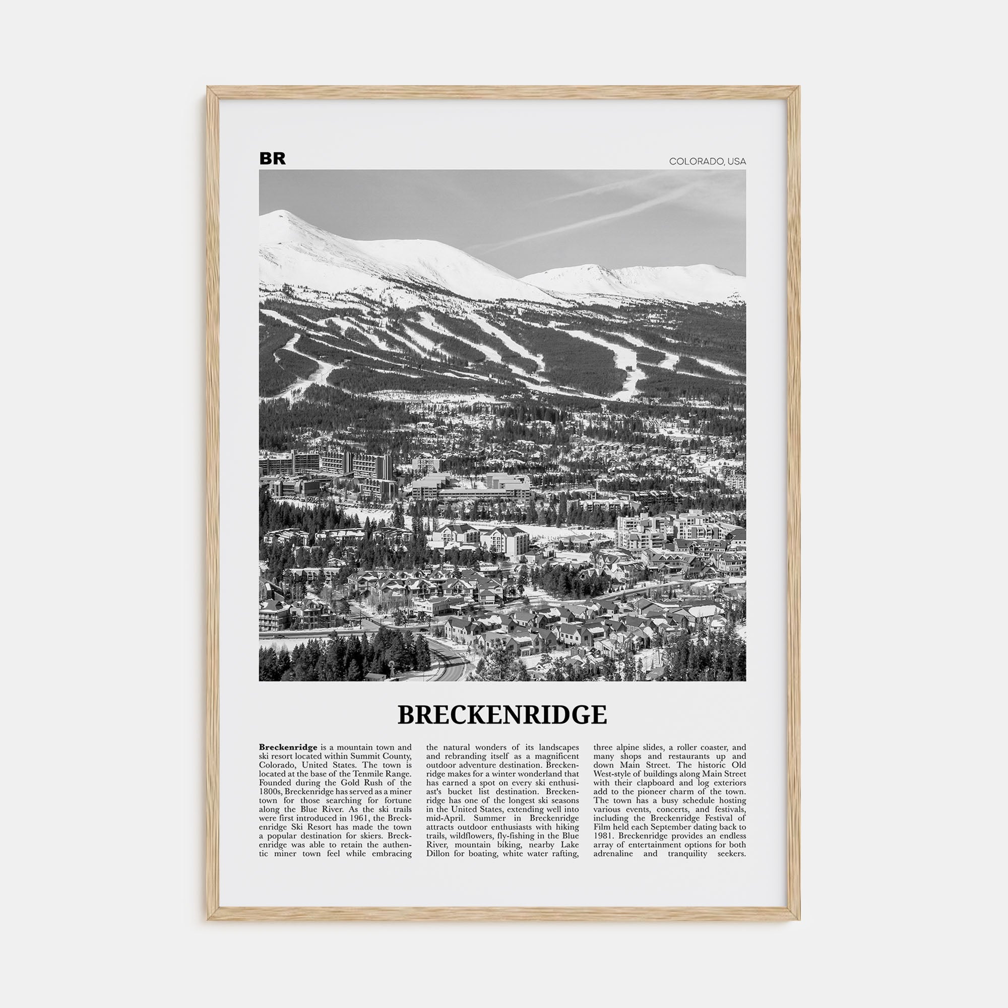 Breckenridge Travel B&W Poster
