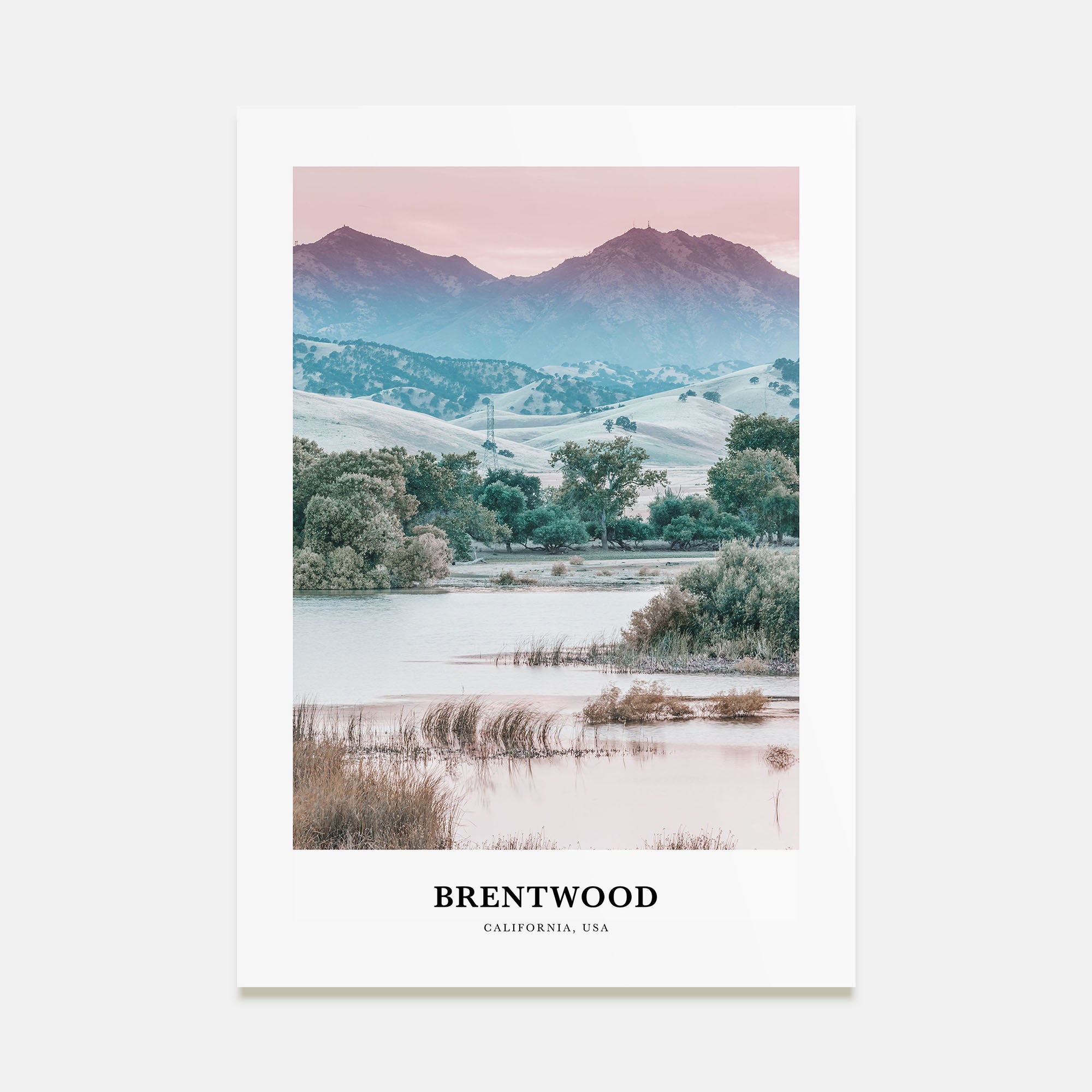 Brentwood Portrait Color Poster