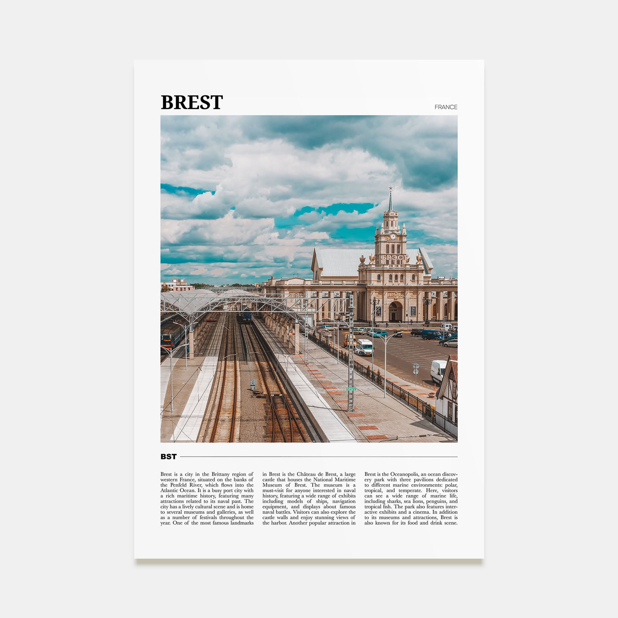 Brest Travel Color Poster