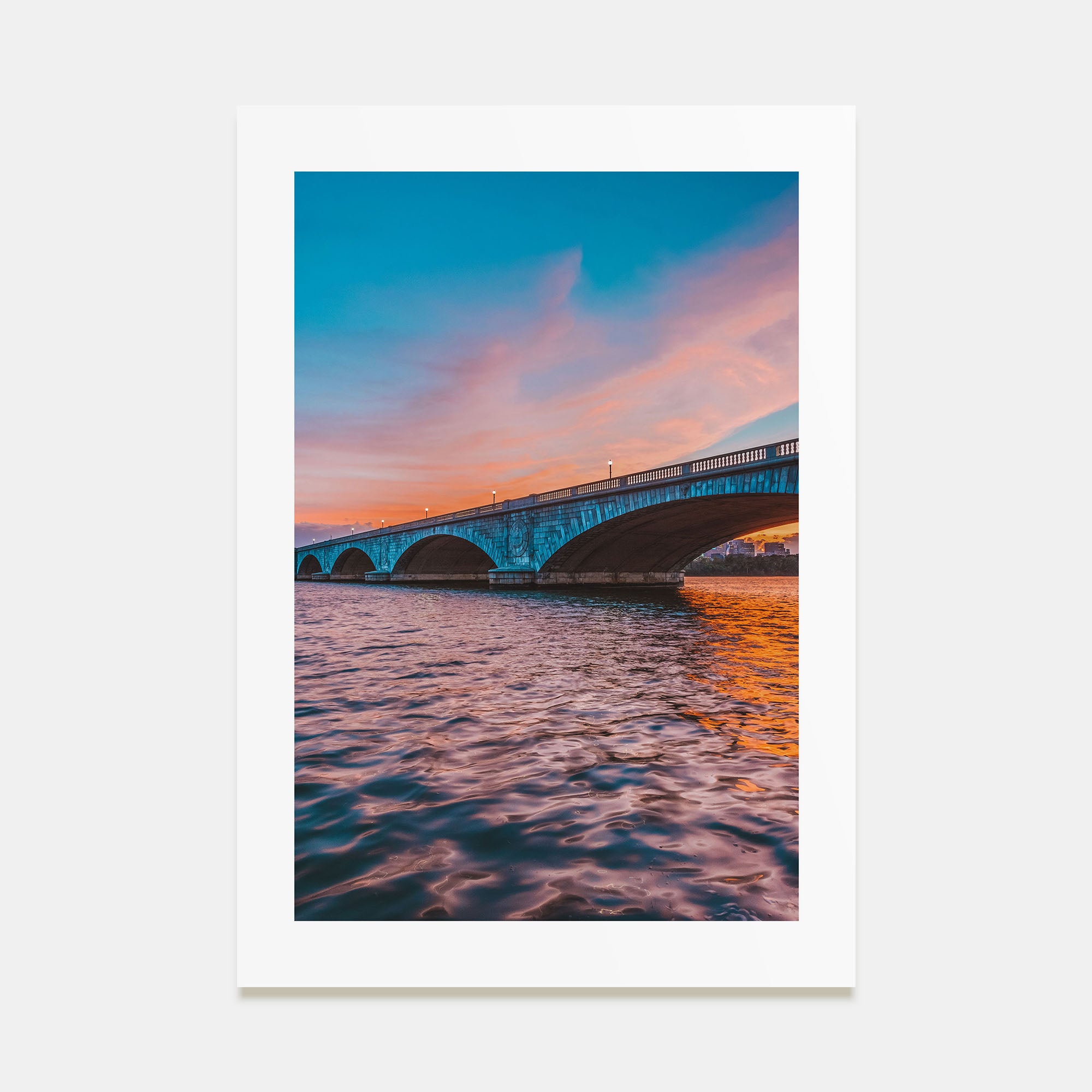 Bridge Sunset Photo Color Poster