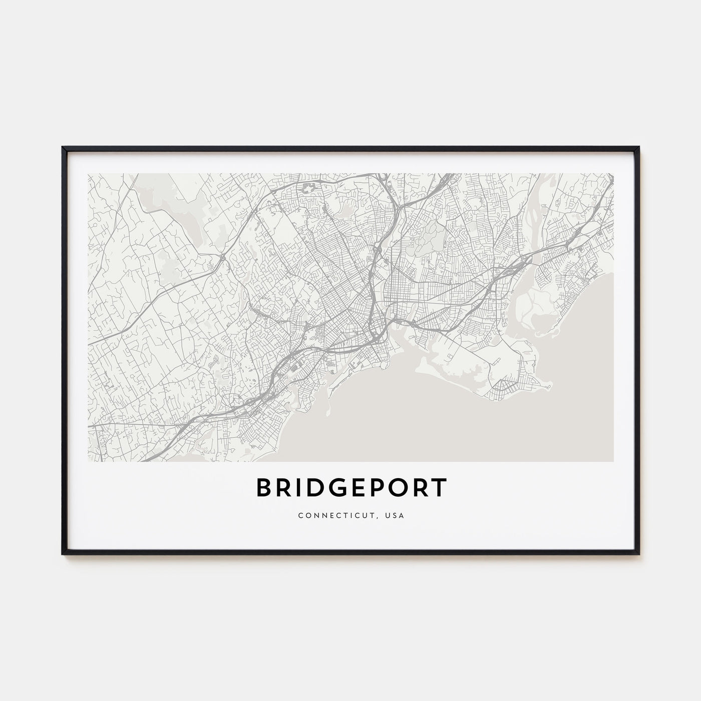 Bridgeport Map Landscape Poster