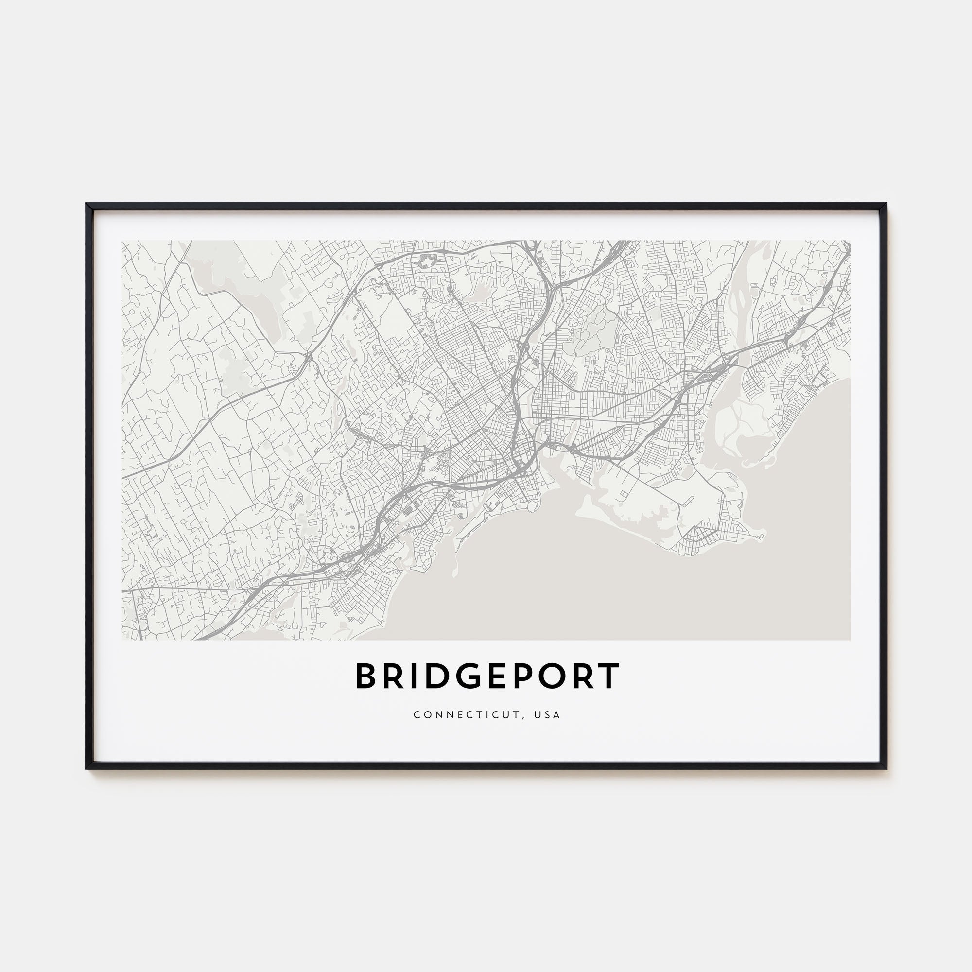 Bridgeport Map Landscape Poster