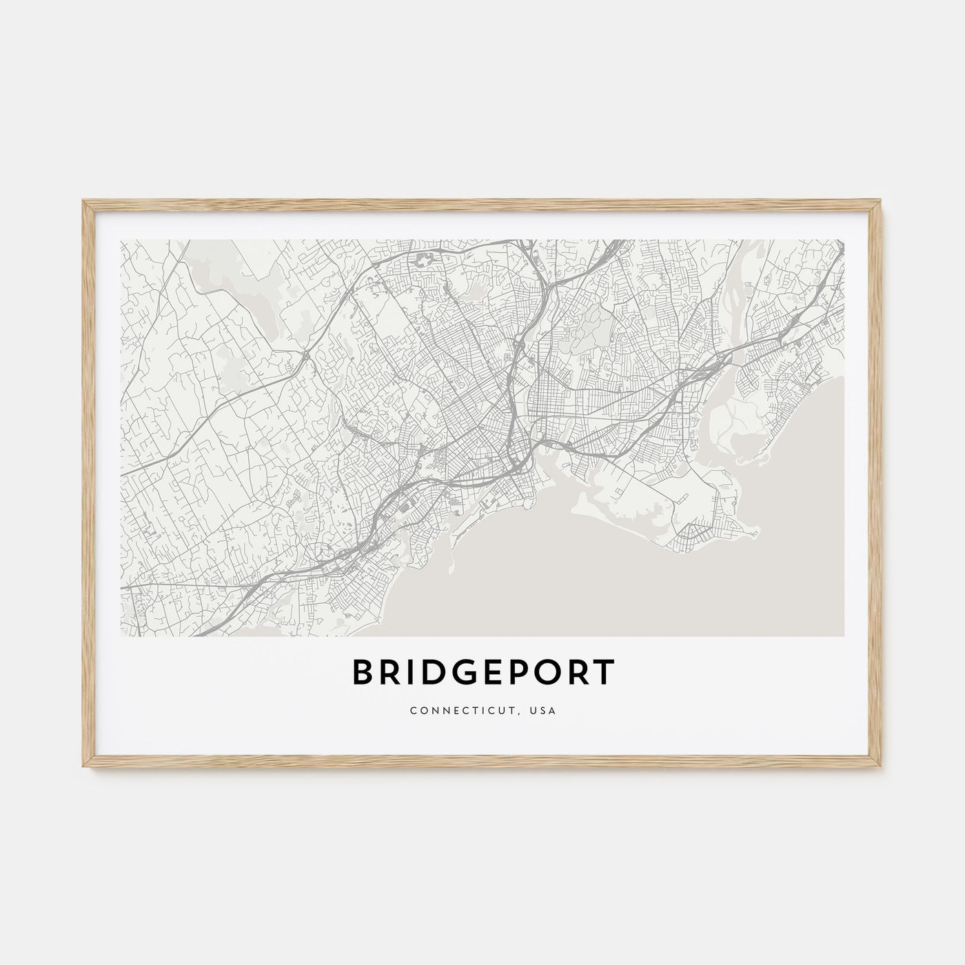Bridgeport Map Landscape Poster