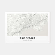 Bridgeport Map Landscape Poster