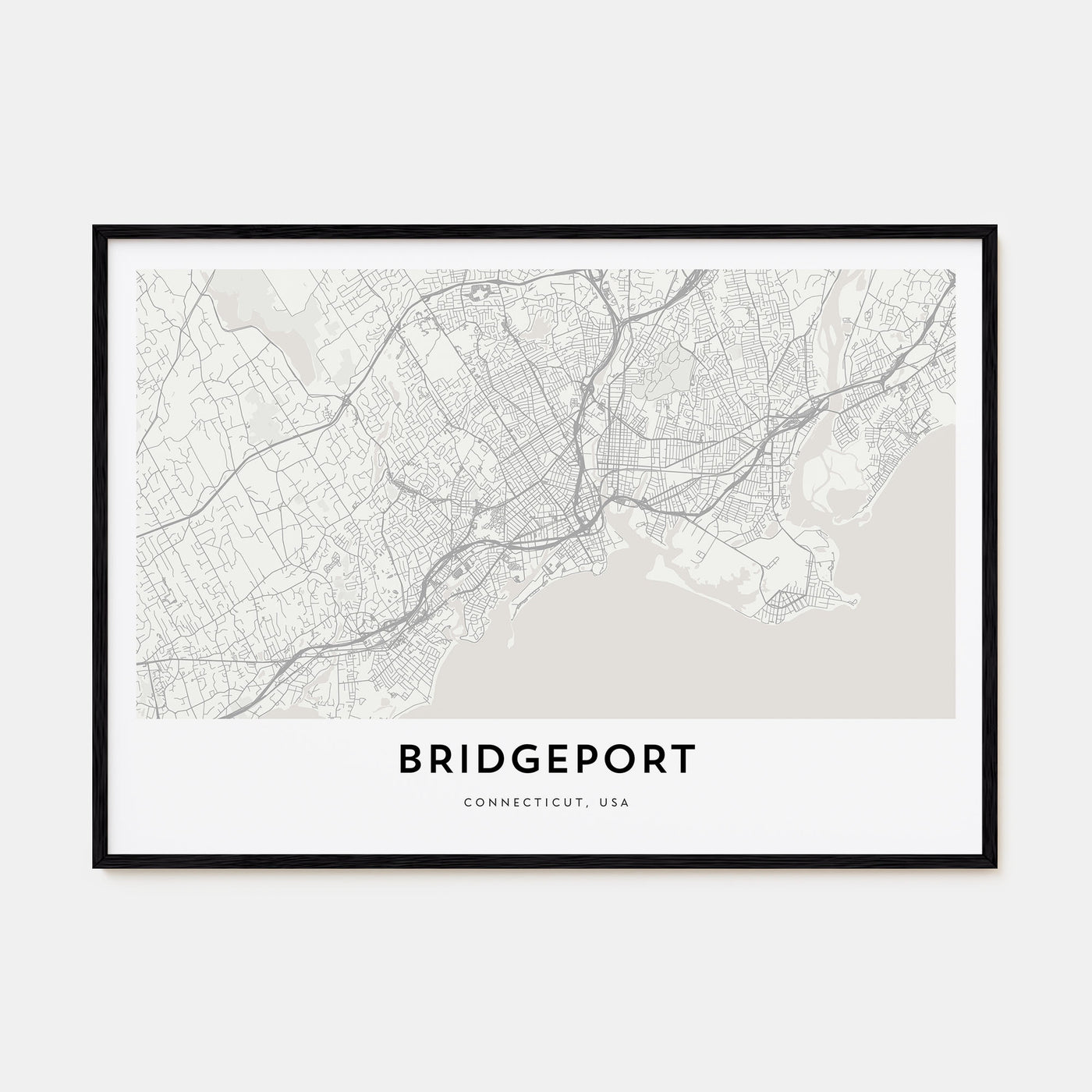 Bridgeport Map Landscape Poster