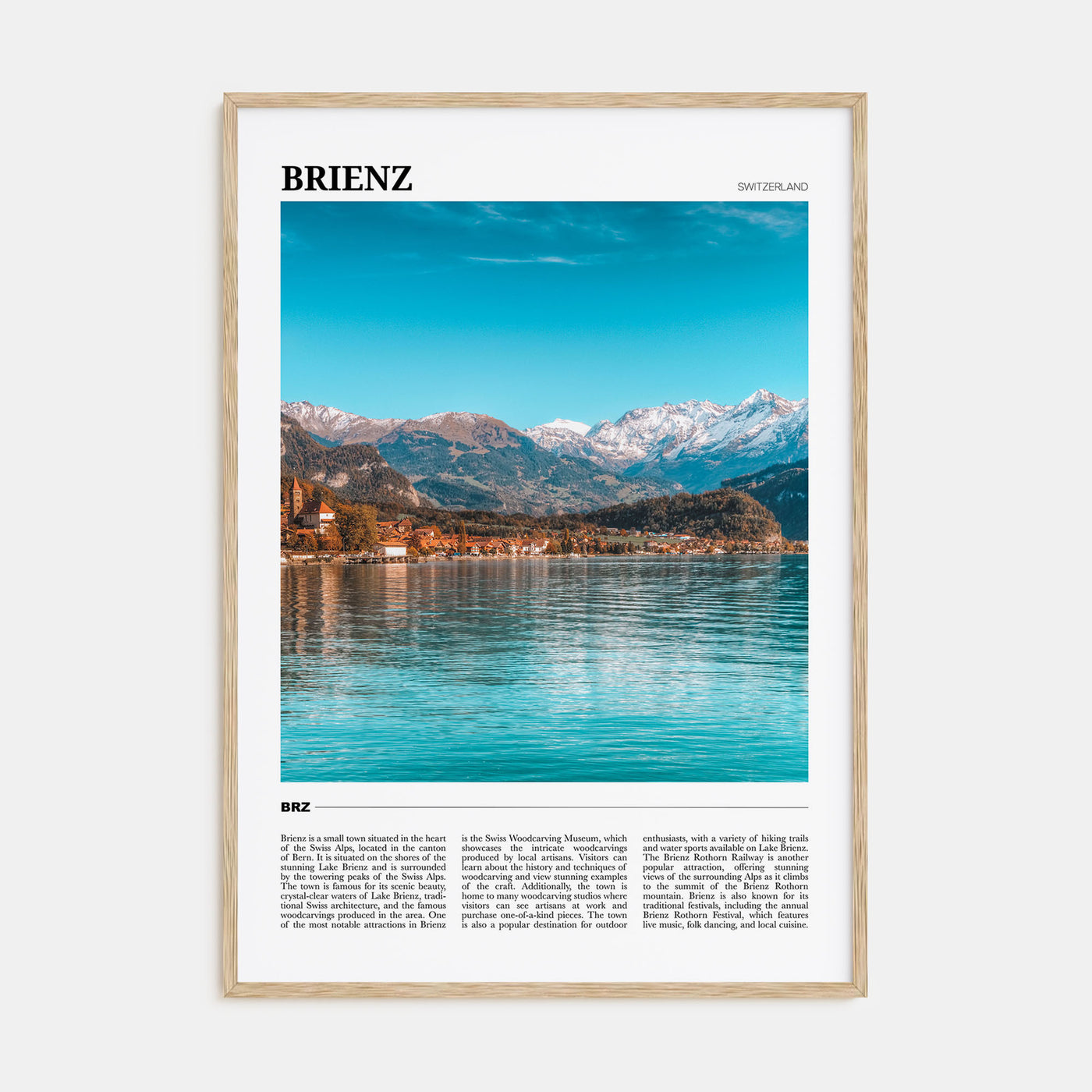 Brienz Travel Color Poster
