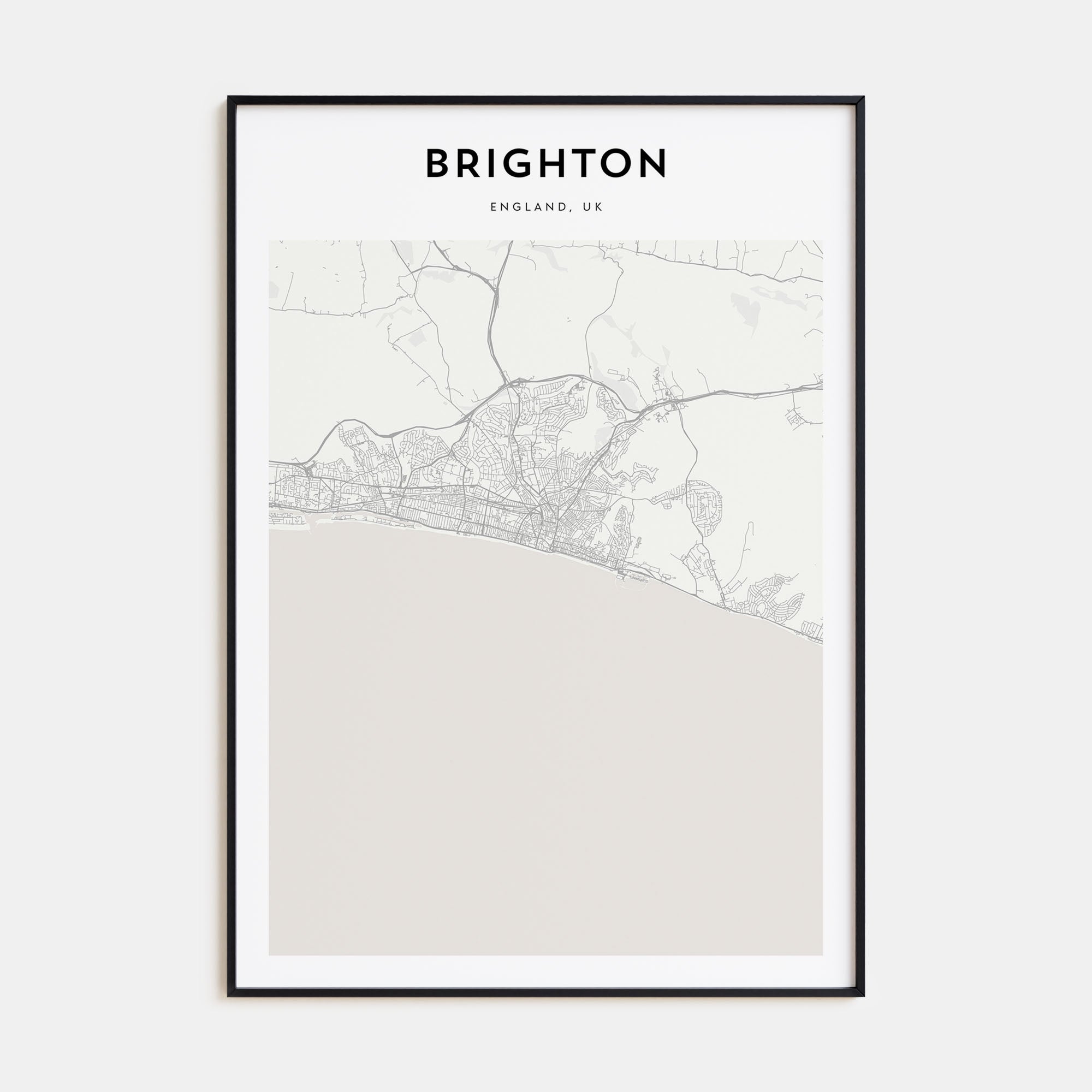 Brighton Map Portrait Poster