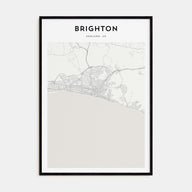 Brighton Map Portrait Poster