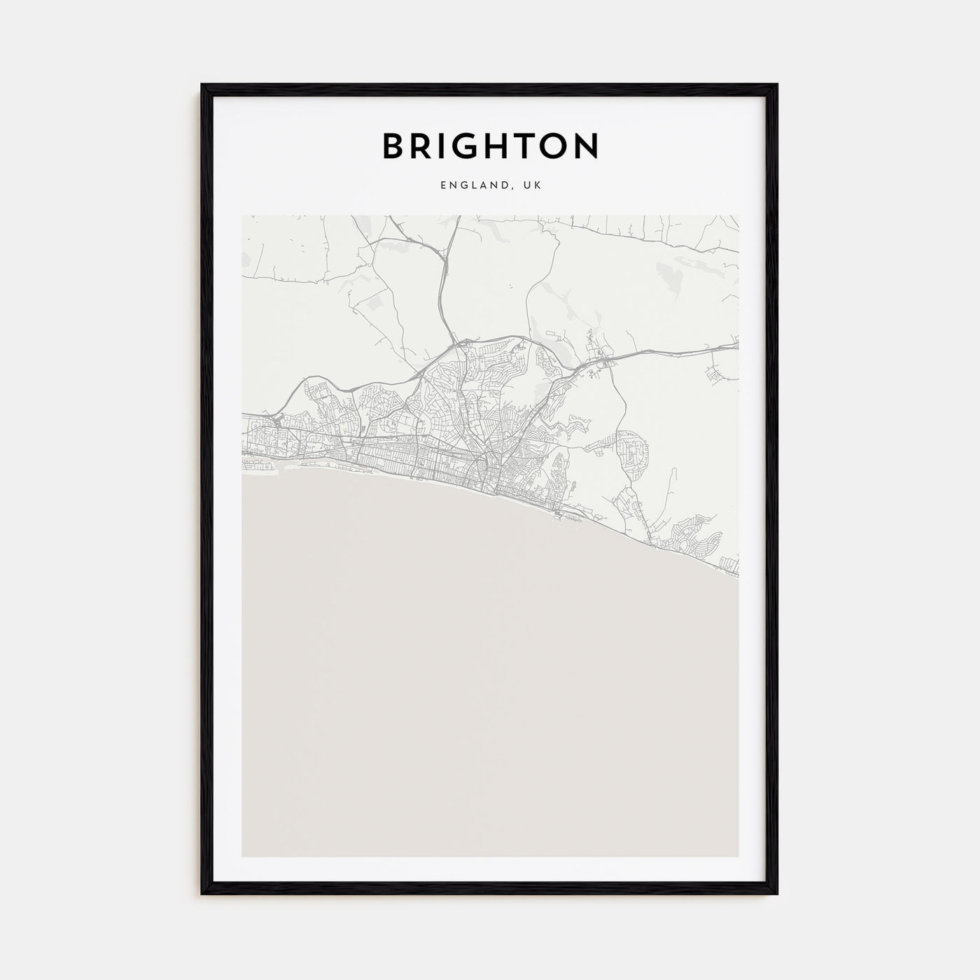 Brighton Map Portrait Poster