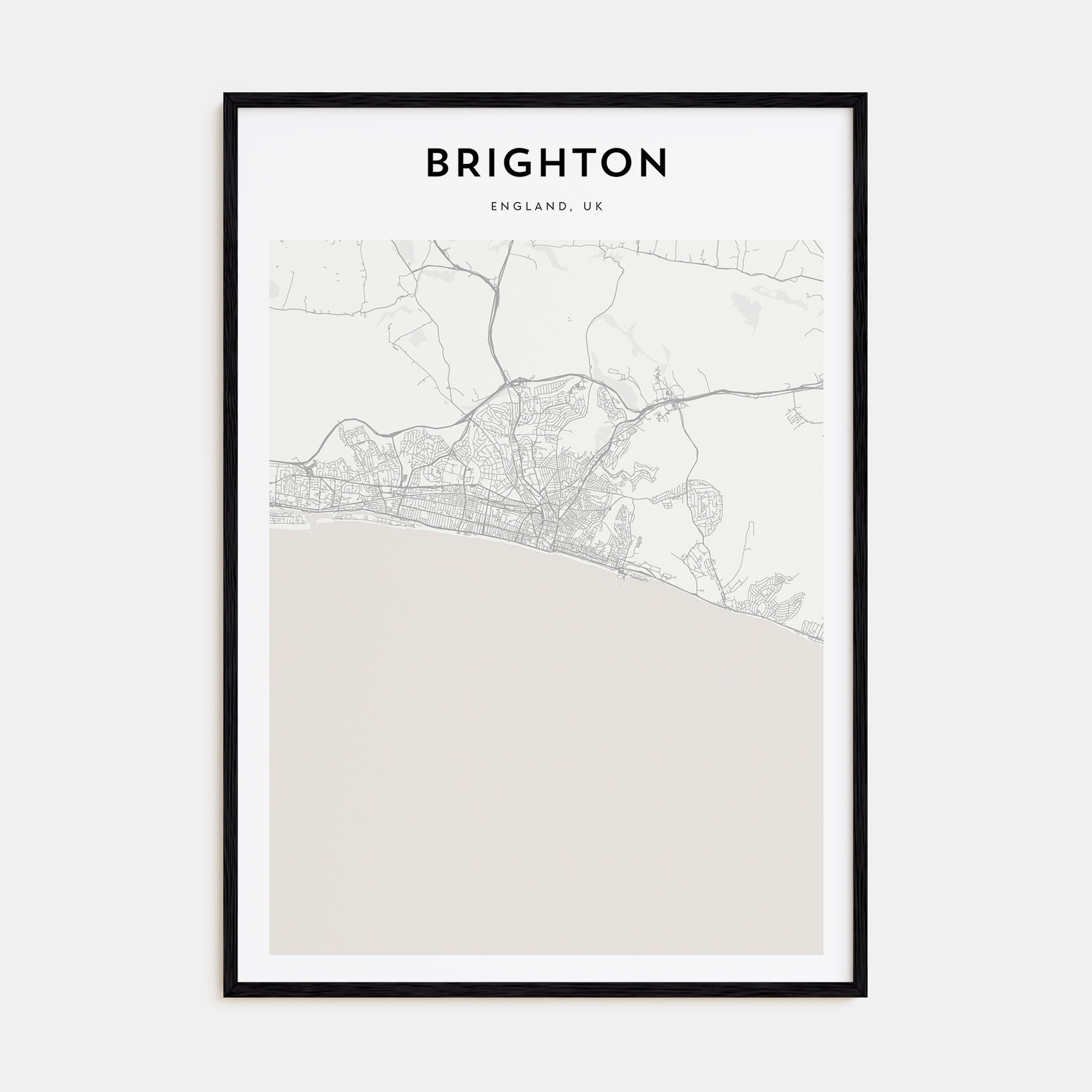 Brighton Map Portrait Poster