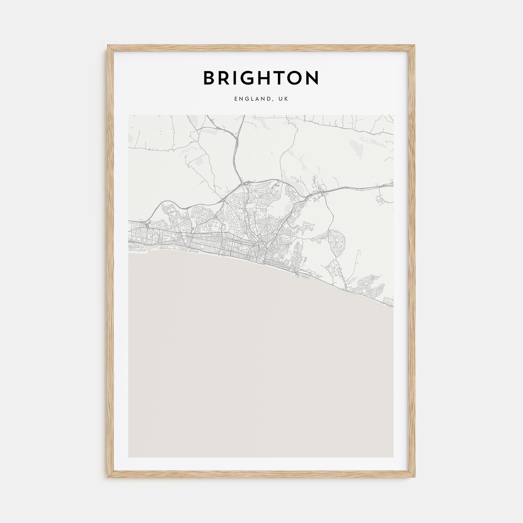 Brighton Map Portrait Poster