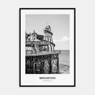 Brighton Portrait B&W Poster