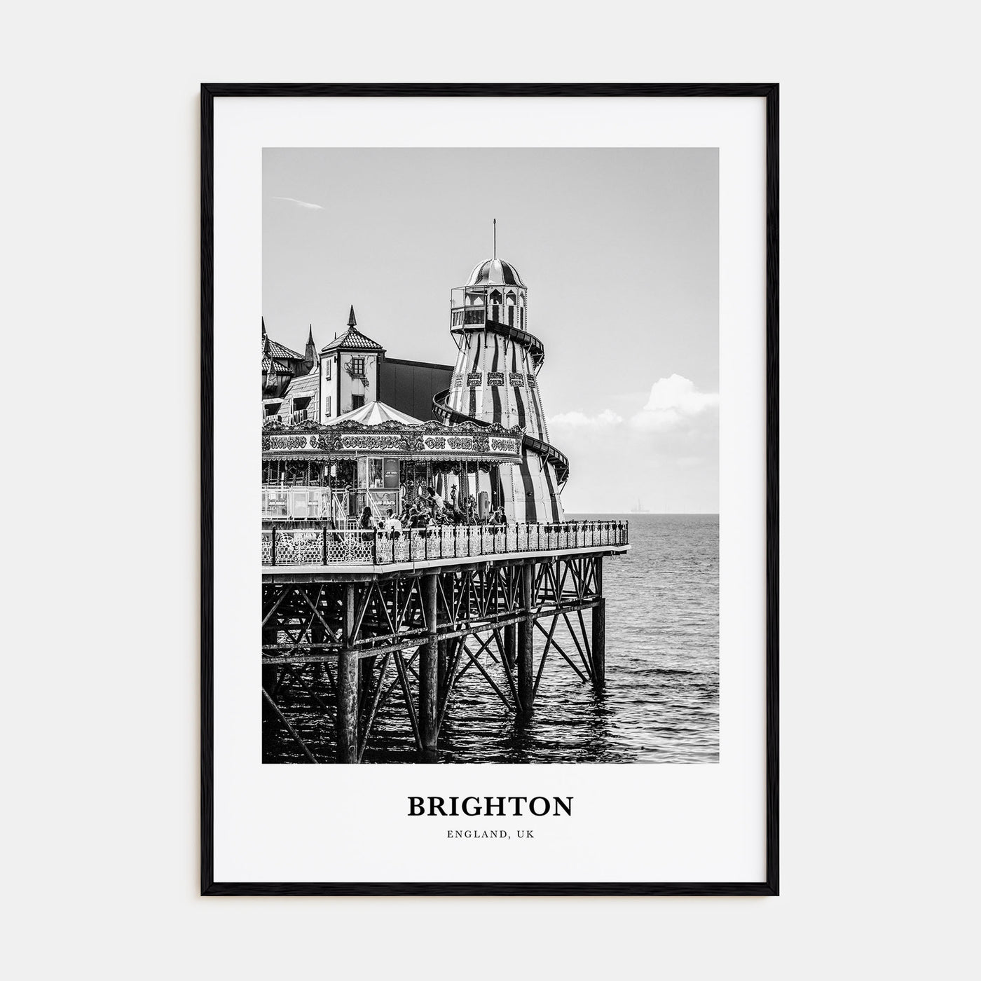 Brighton Portrait B&W Poster