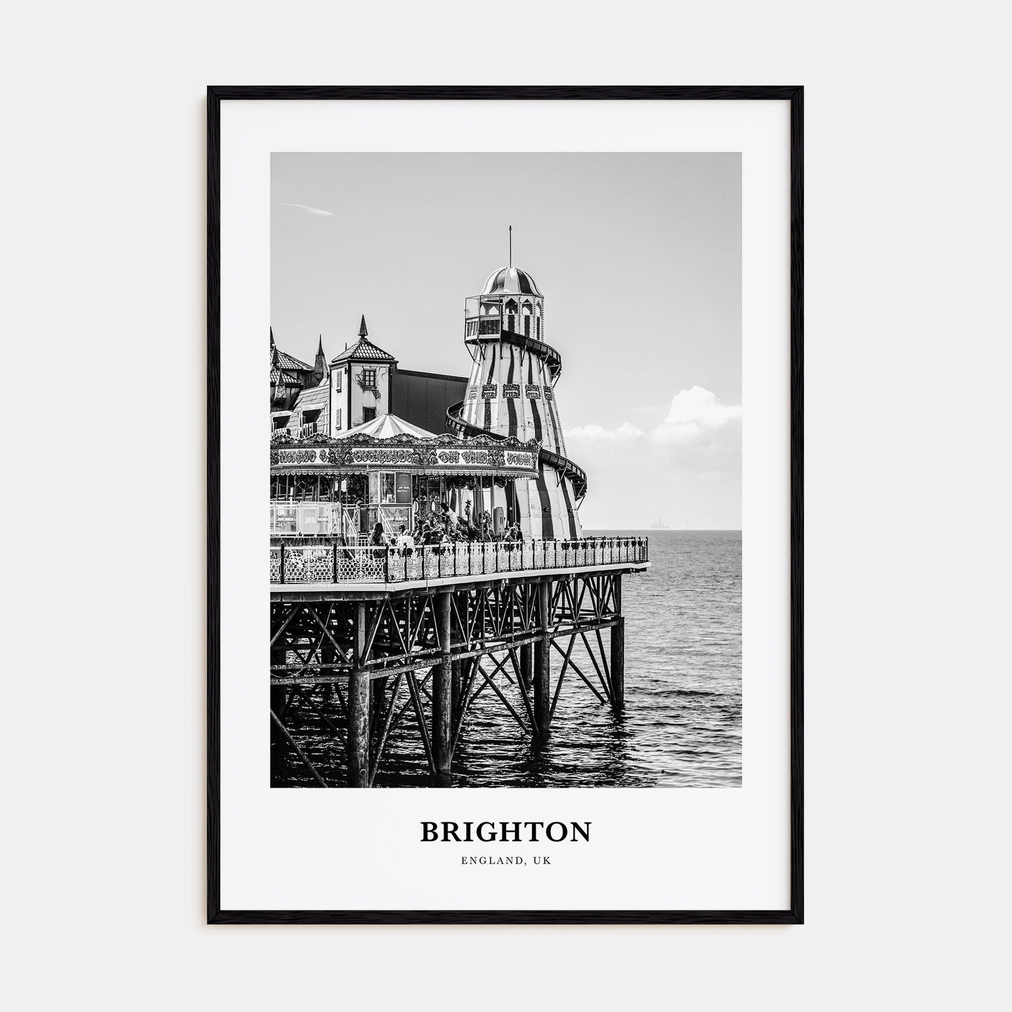 Brighton Portrait B&W Poster