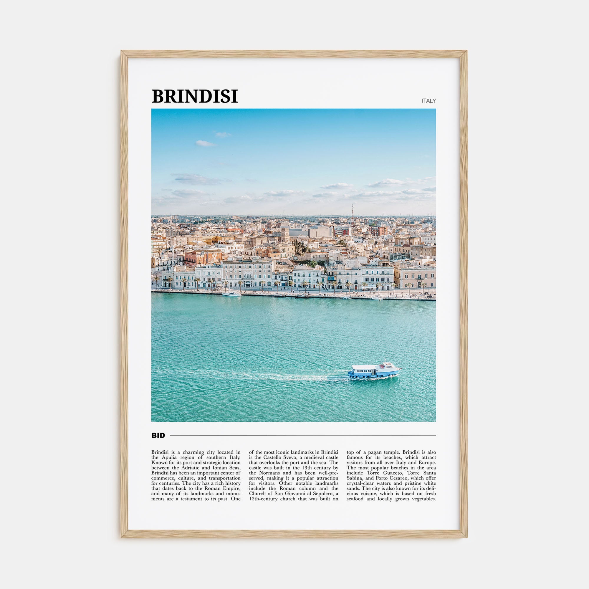 Brindisi Travel Color Poster