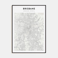 Brisbane Map Portrait Poster