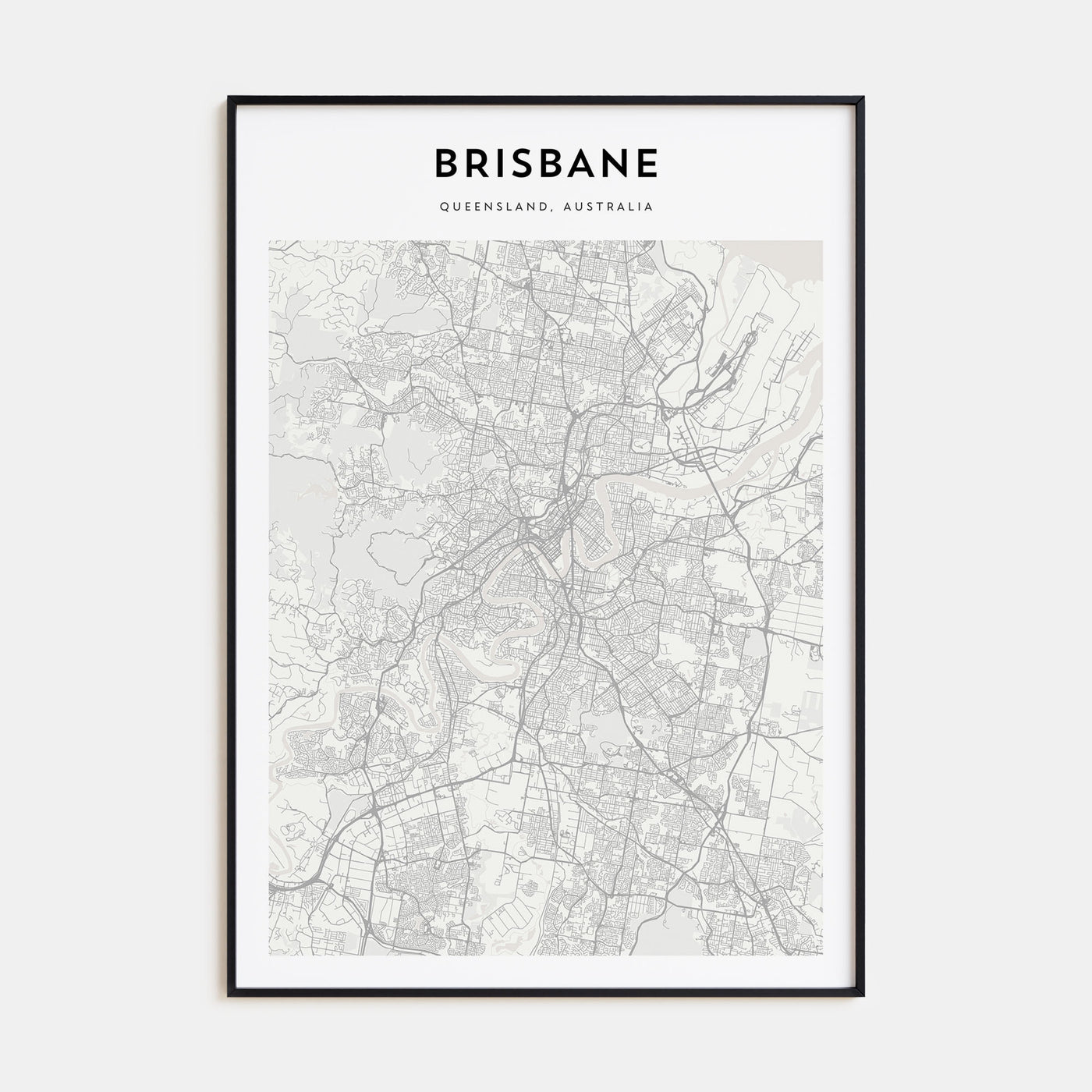 Brisbane Map Portrait Poster