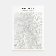 Brisbane Map Portrait Poster
