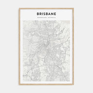 Brisbane Map Portrait Poster