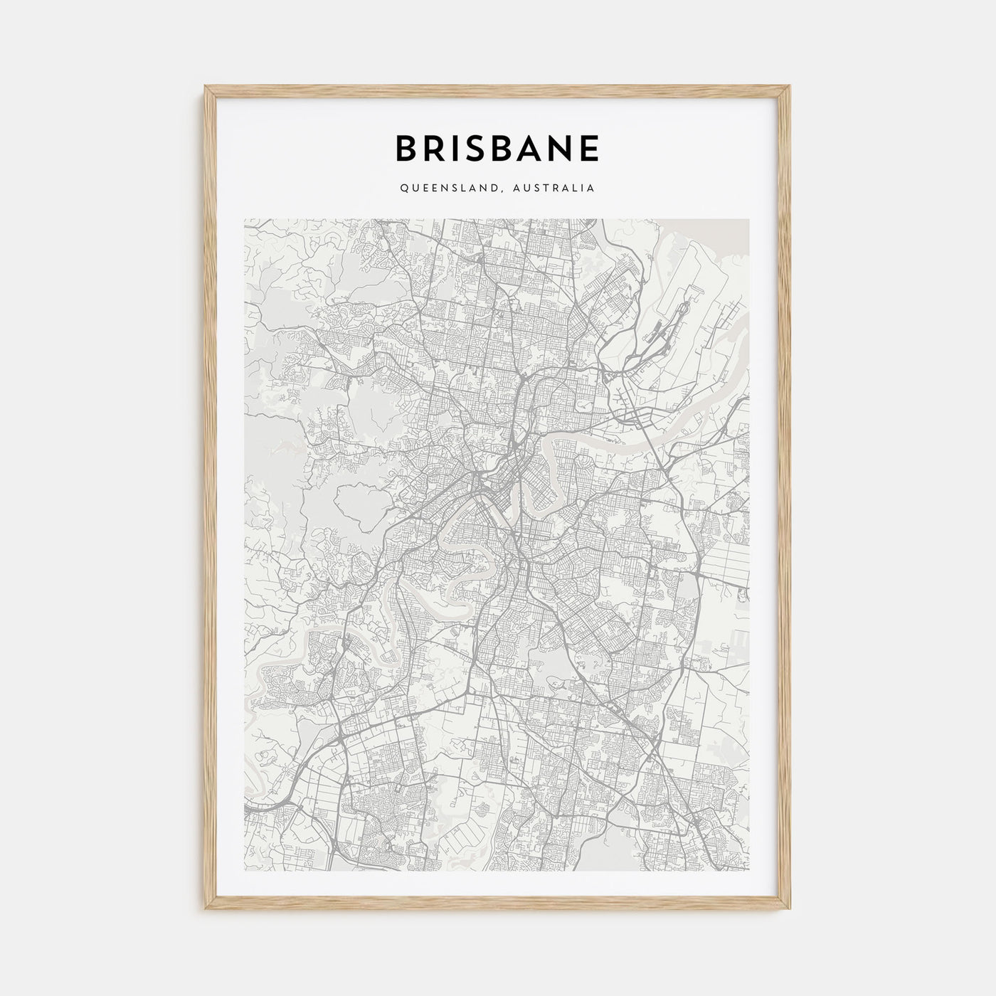 Brisbane Map Portrait Poster