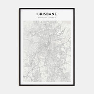 Brisbane Map Portrait Poster