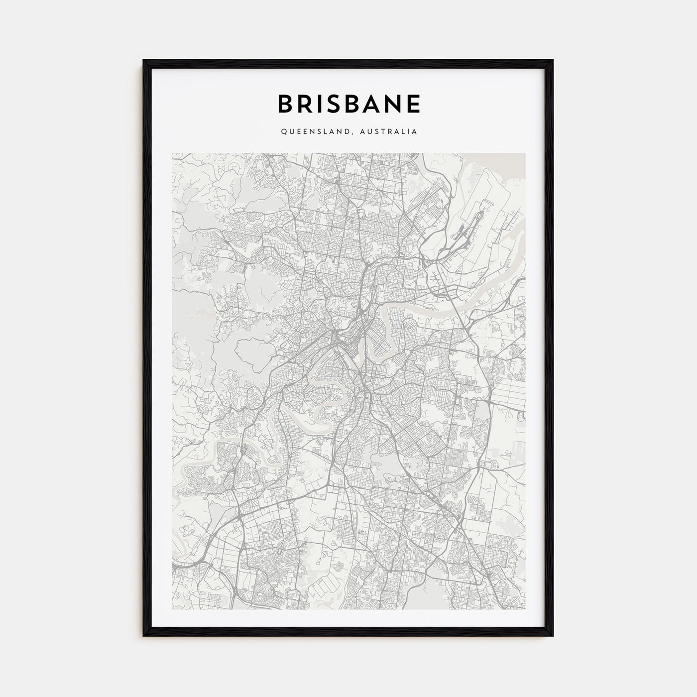 Brisbane Map Portrait Poster