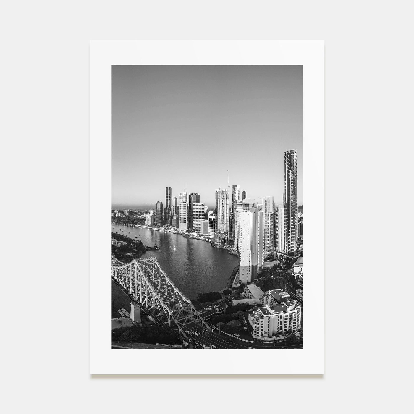 Brisbane Photo B&W No 1 Poster
