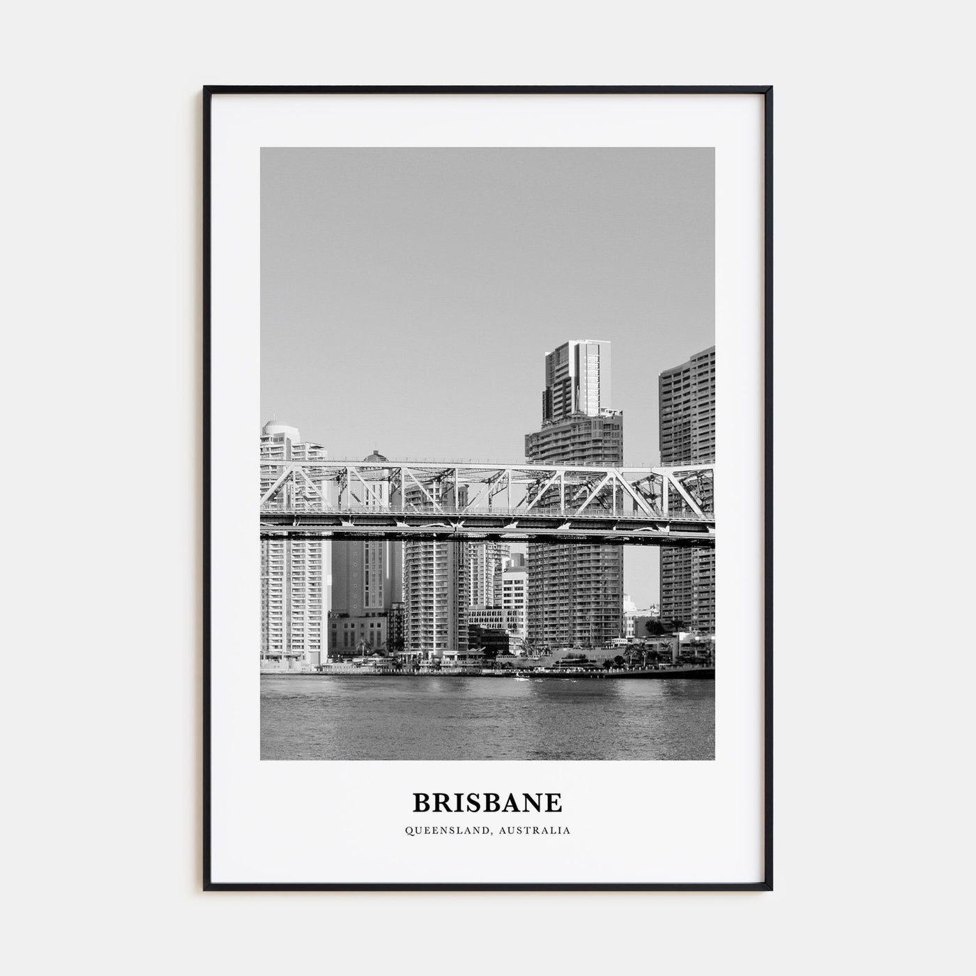Brisbane Portrait B&W No 1 Poster