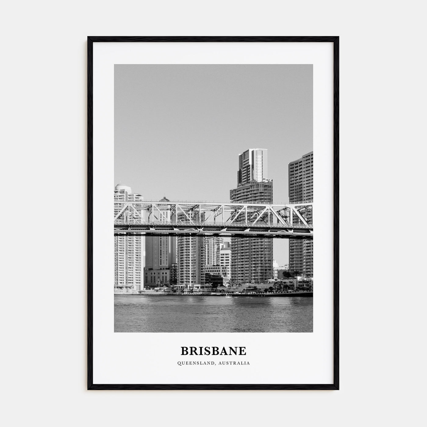 Brisbane Portrait B&W No 1 Poster