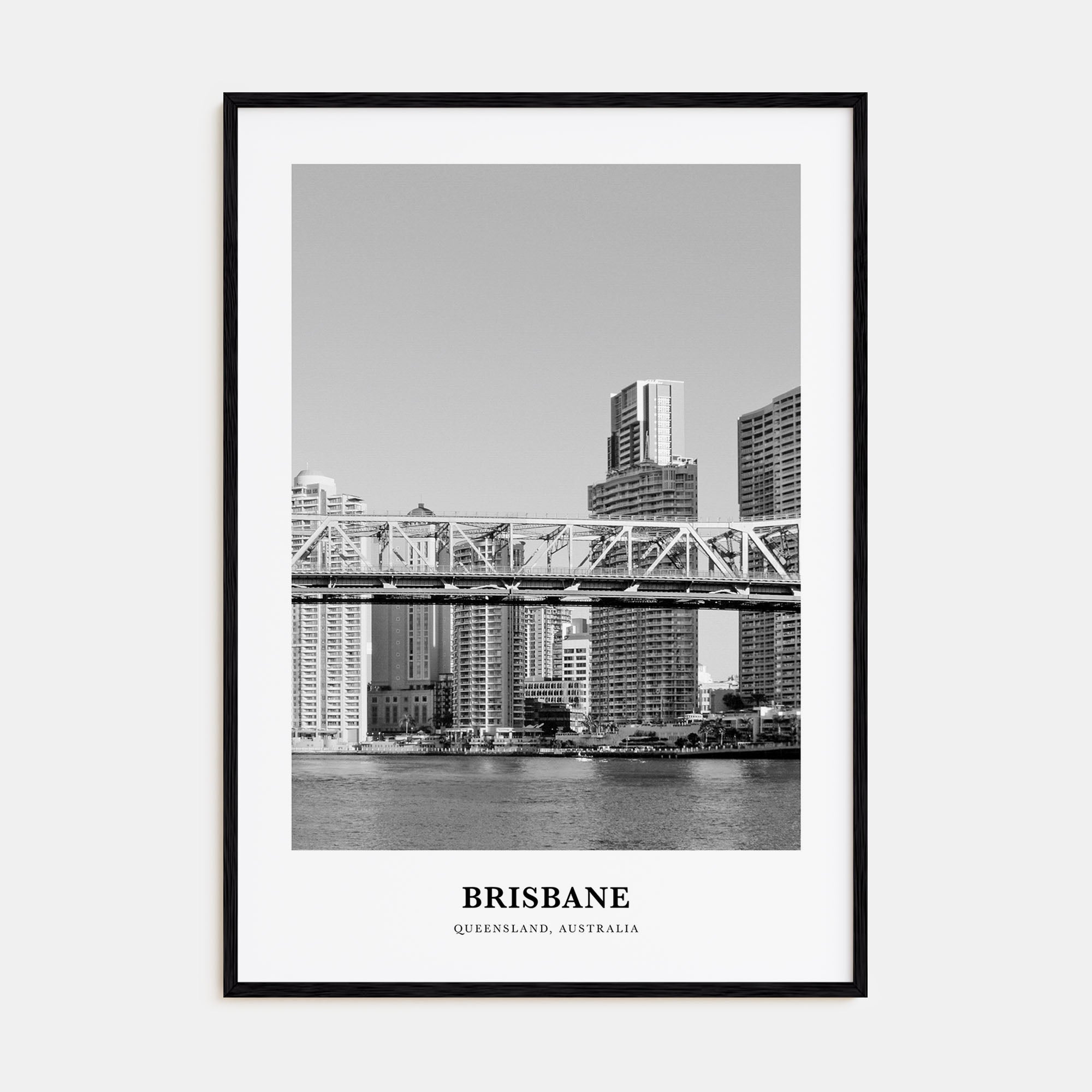 Brisbane Portrait B&W No 1 Poster