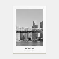 Brisbane Portrait B&W No 1 Poster